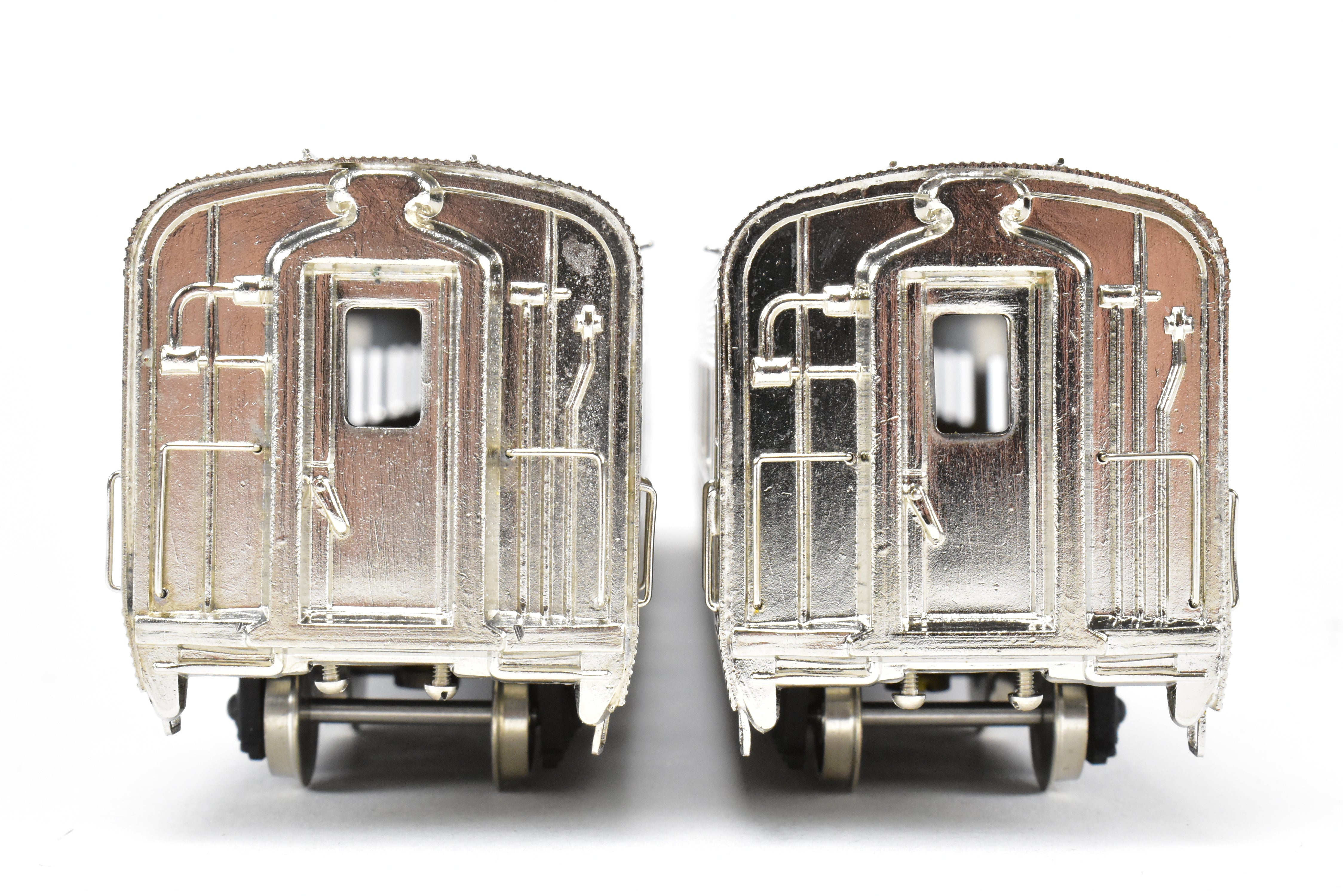 HO Scale Brass NPP Nickel - Plated California Zephyr Pullman Roomette Sleeper Set