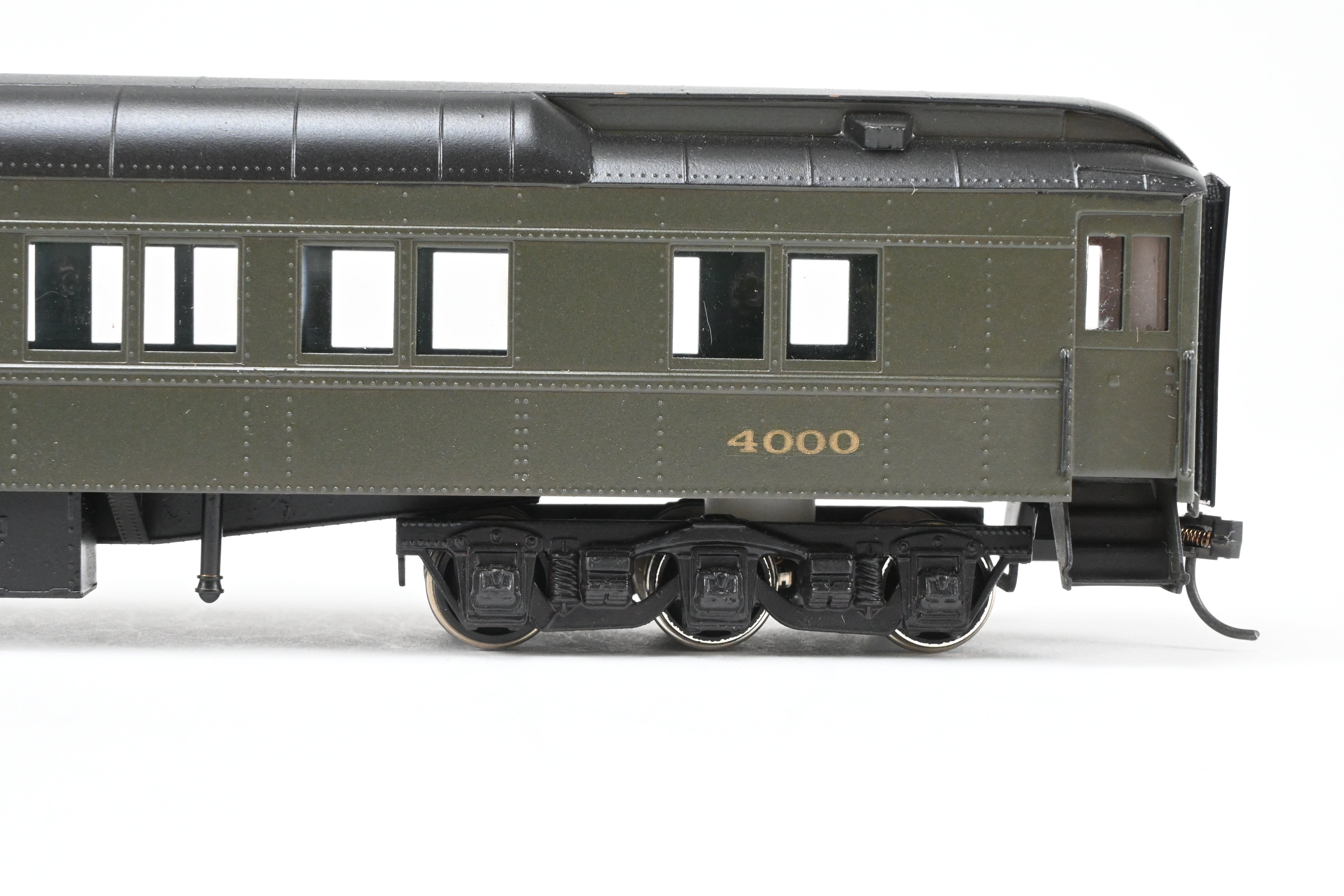 HO Scale Brass Model of Soho Pullman Riverdale 16 - Section Heavy - Weight Sleeper for Denver & Rio Grande Western Railroad, Numbered #4000