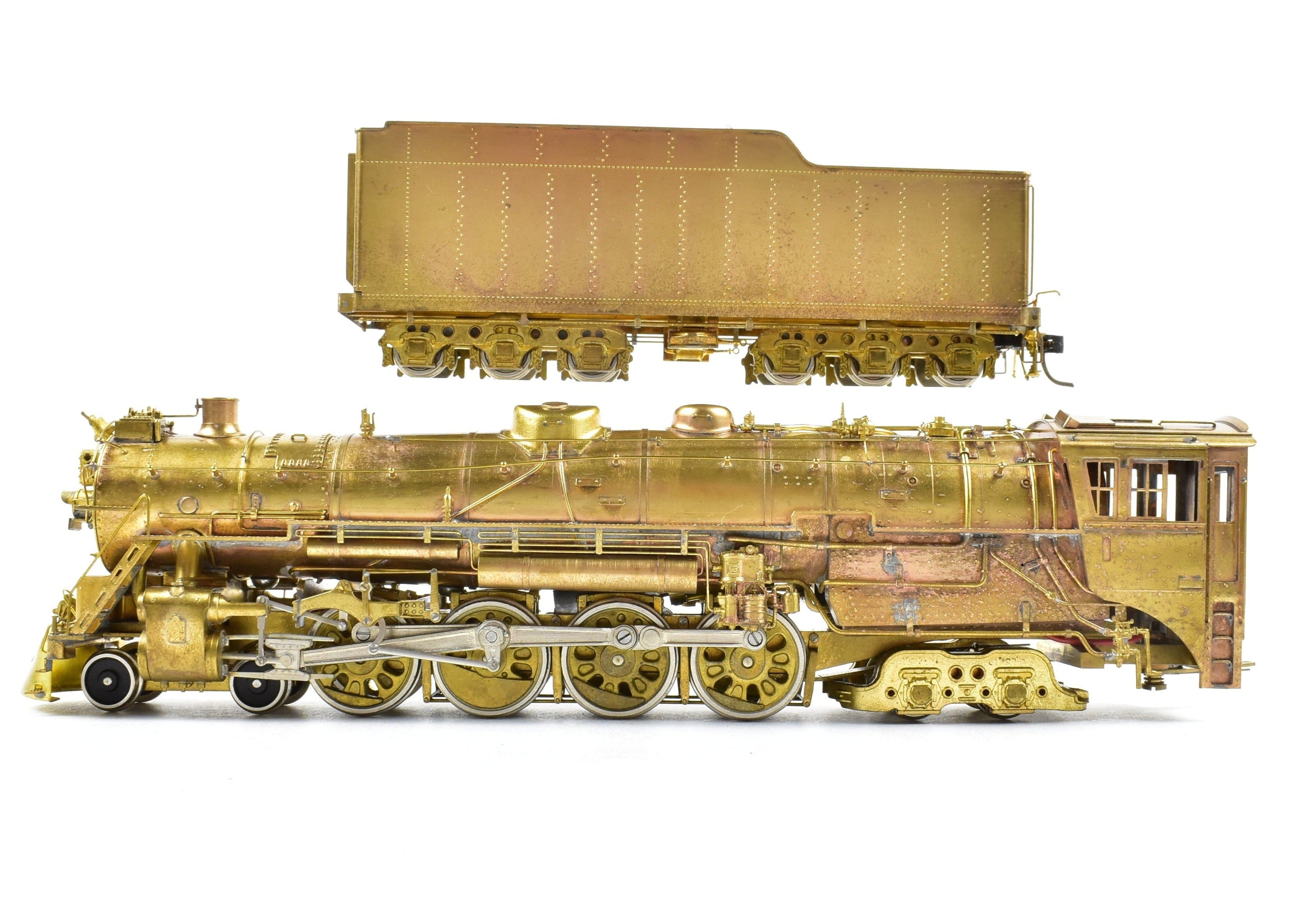 High - Quality HO Scale Brass Pacific Fast Mail (PFM) Model Train - Toby CB&Q - Burlington Route 4 - 8 - 4 Class O - 5, 1963 Run Crown Edition