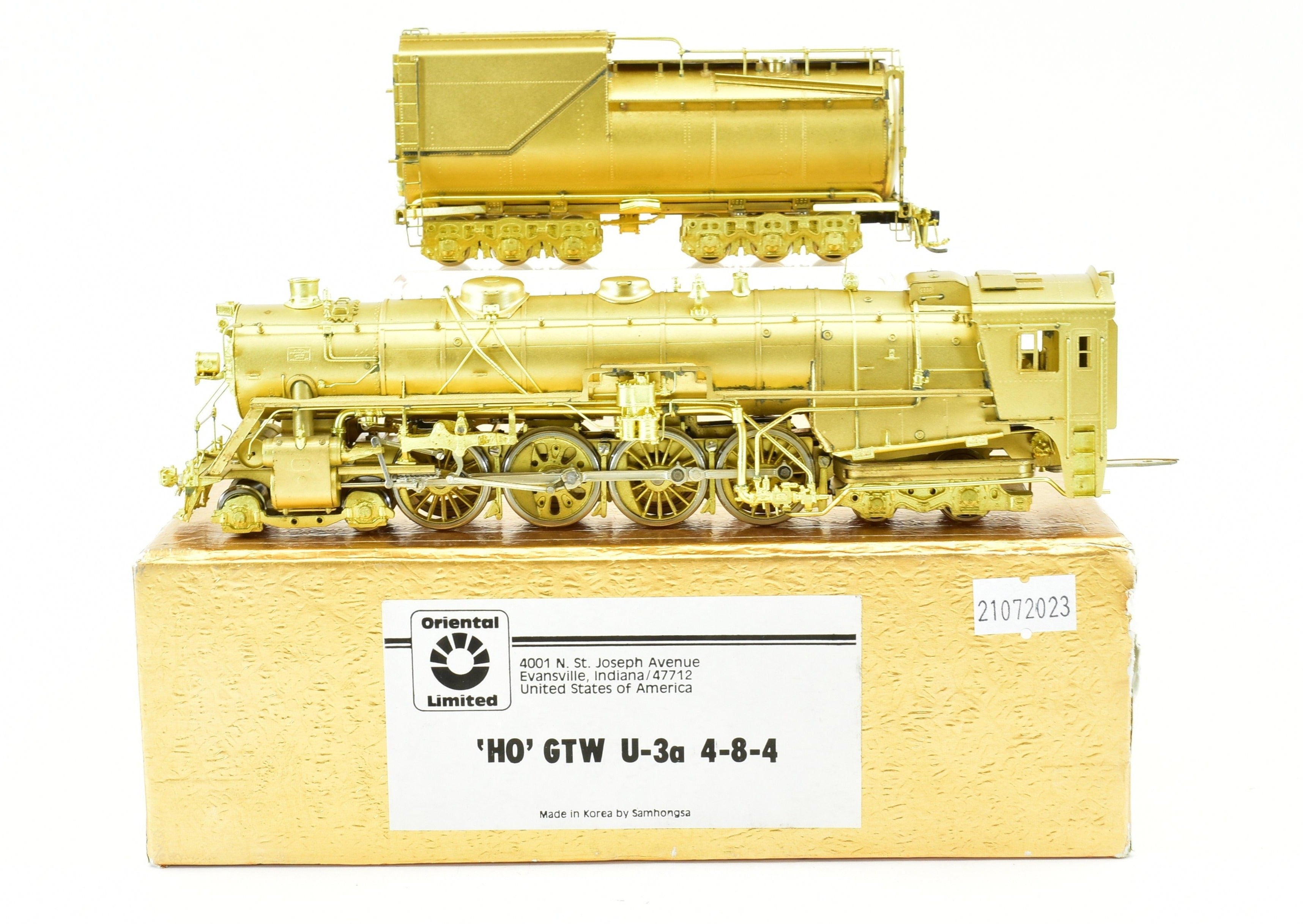 HO Scale Brass Oriental Limited Model Train - Grand Trunk Western U3a 4-8-4 Locomotive Replica