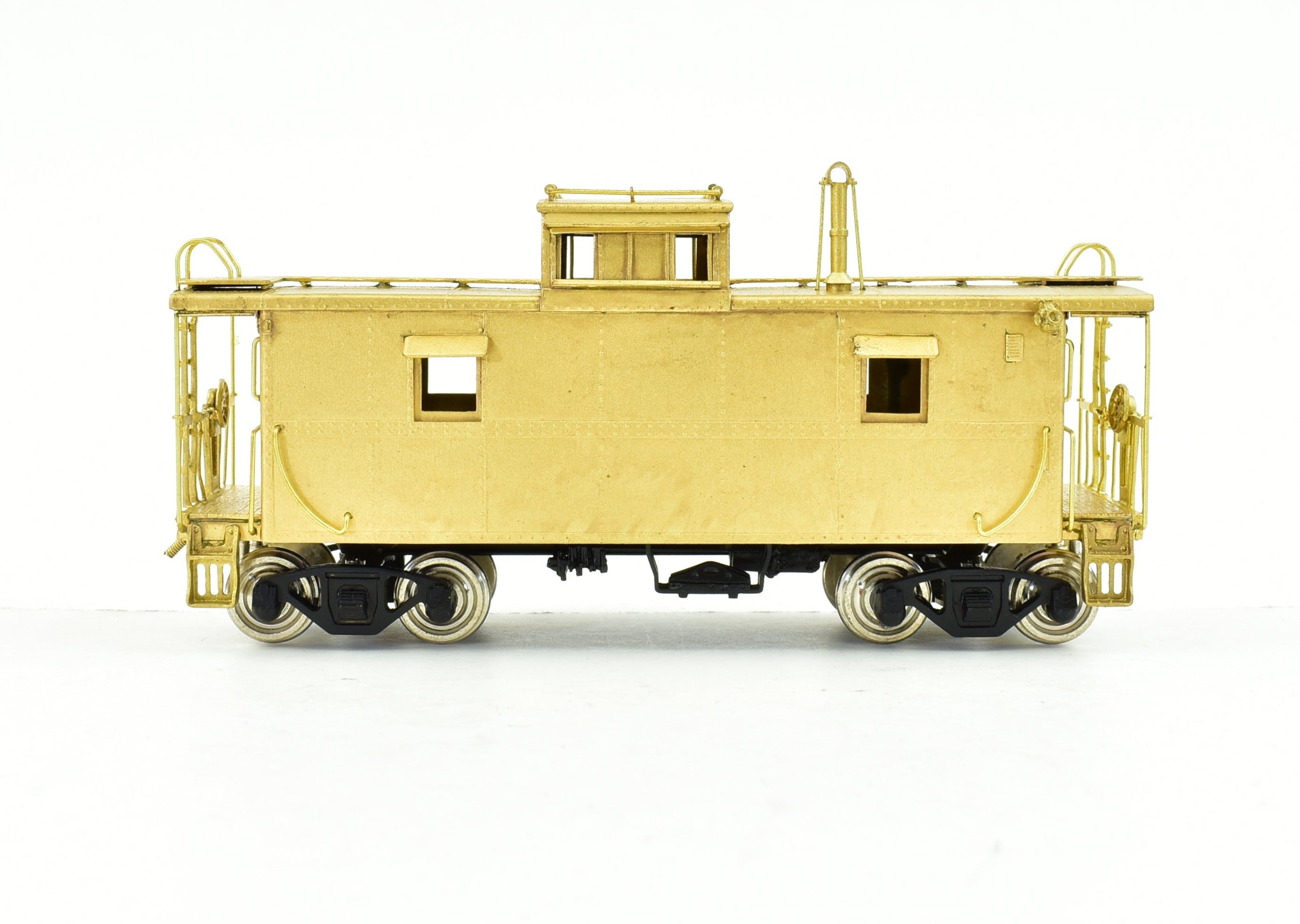 High - Quality HO Brass Nickel - Plated Chesapeake & Ohio Steel Caboose Model