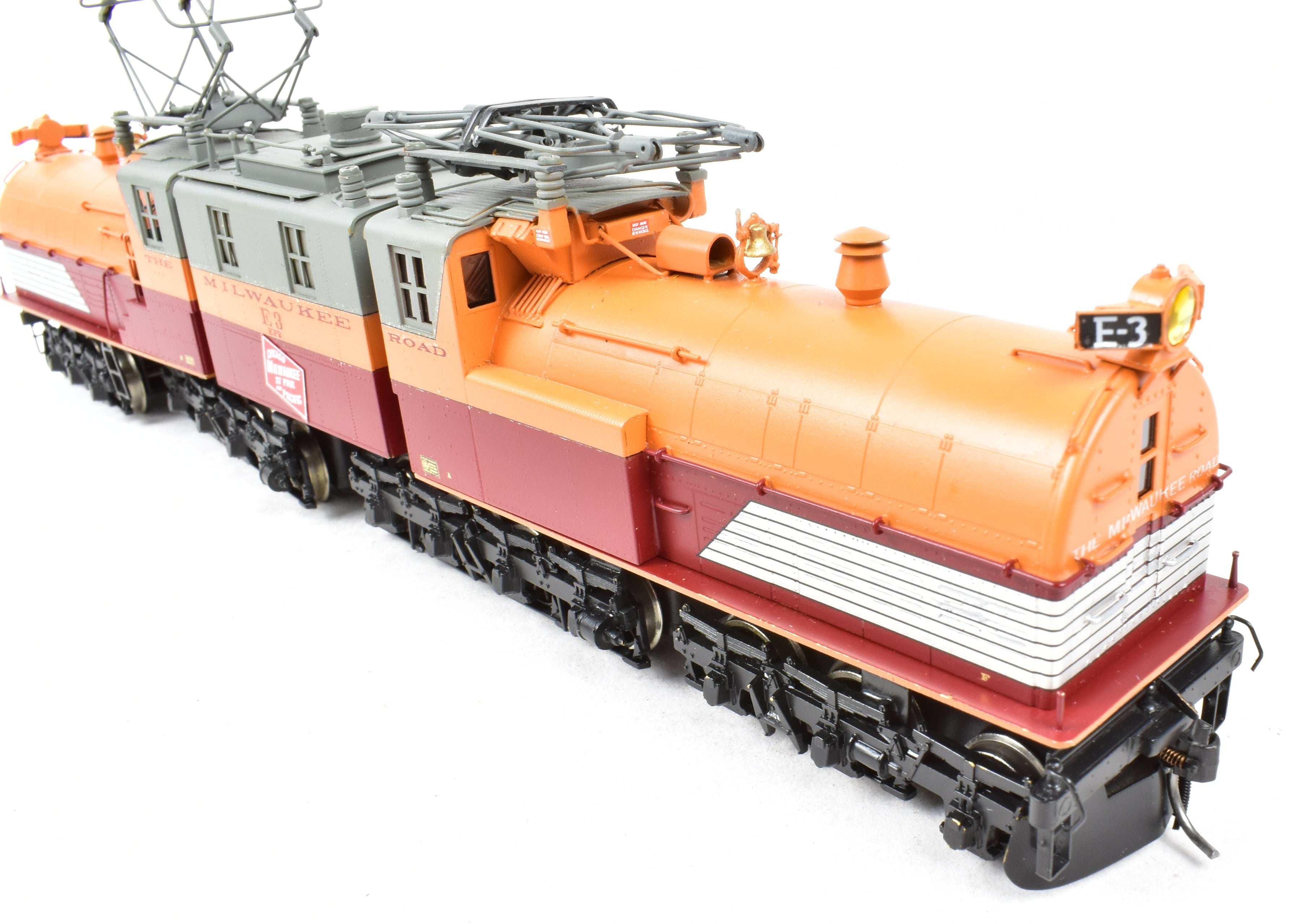 High - Quality HO Scale Brass NJ Custom Milwaukee Road EP - 2 BI - Polar Gearless Electric Model Train with Pro - Paint Finish, Model No. E3