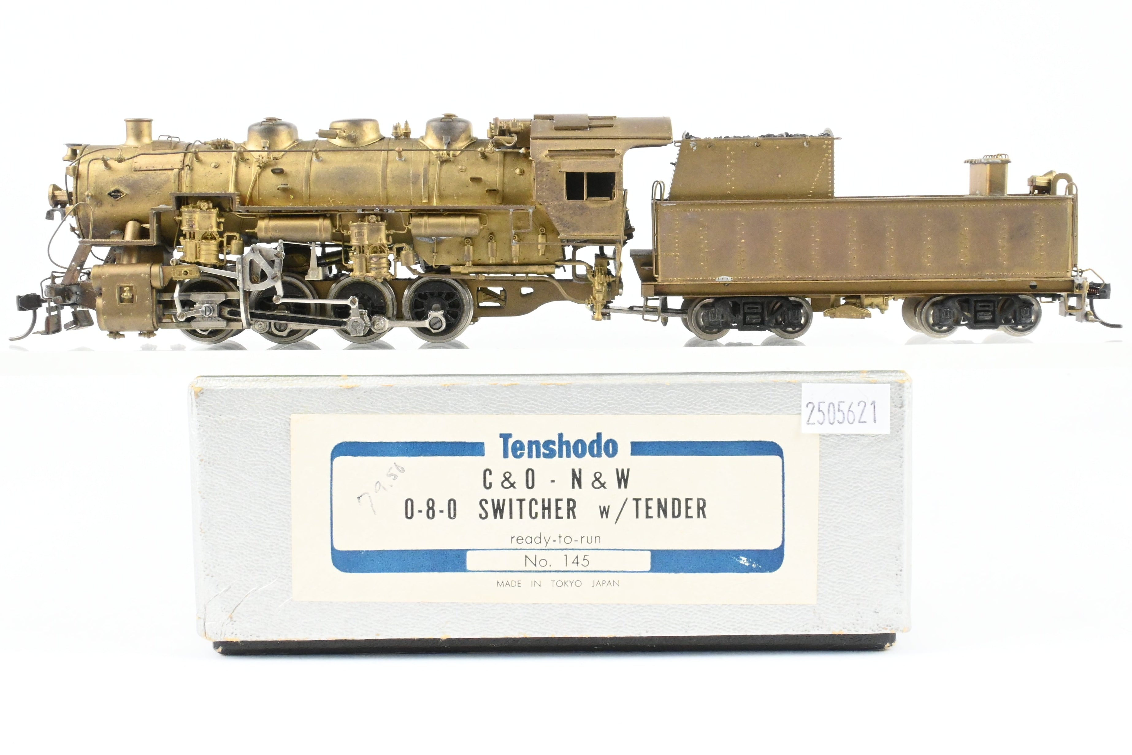HO Scale Brass PFM - Tenshodo Chesapeake & Ohio and Norfolk & Western 0 - 8 - 0 Switcher Model Train