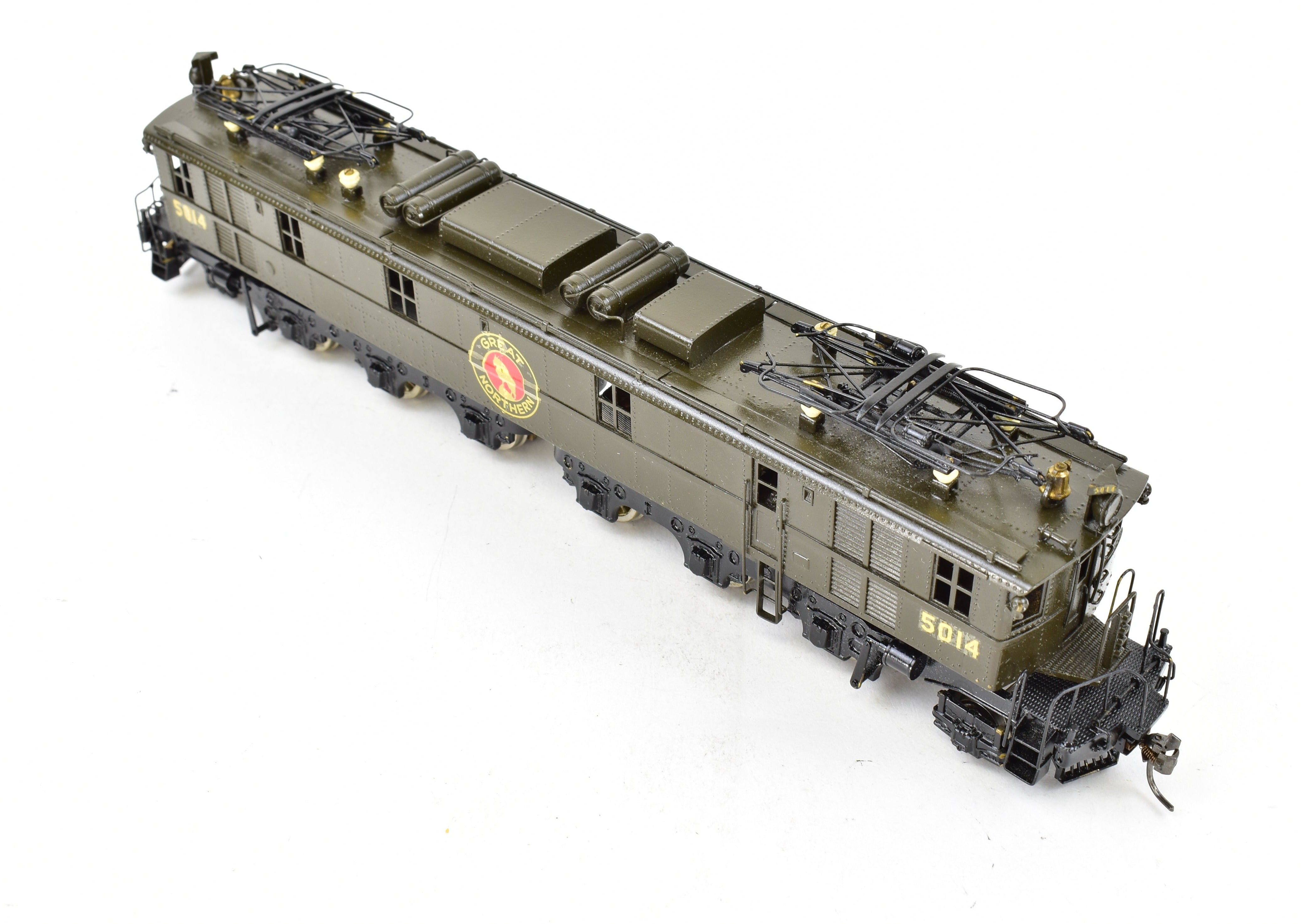 HO Scale Brass Max Gray Great Northern Y - 1 Electric Locomotive with Custom Green Paint, Model CP No. 5014