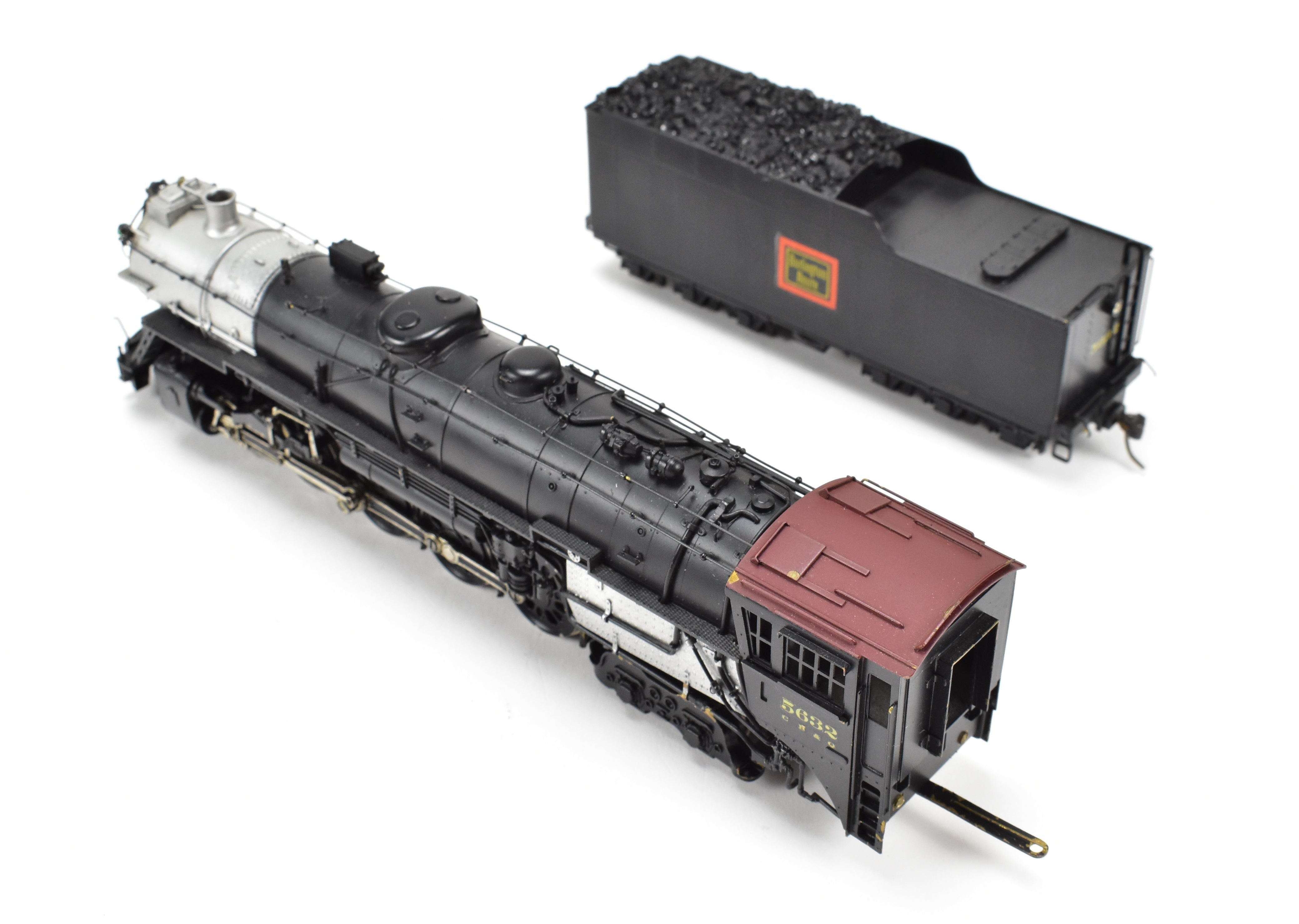 High - Quality HO Scale Brass Pacific Fast Mail Model Train - Toby CB&Q Burlington Route 4 - 8 - 4 Class O - 5, 1961 Run, Crown CP Numbered 5632