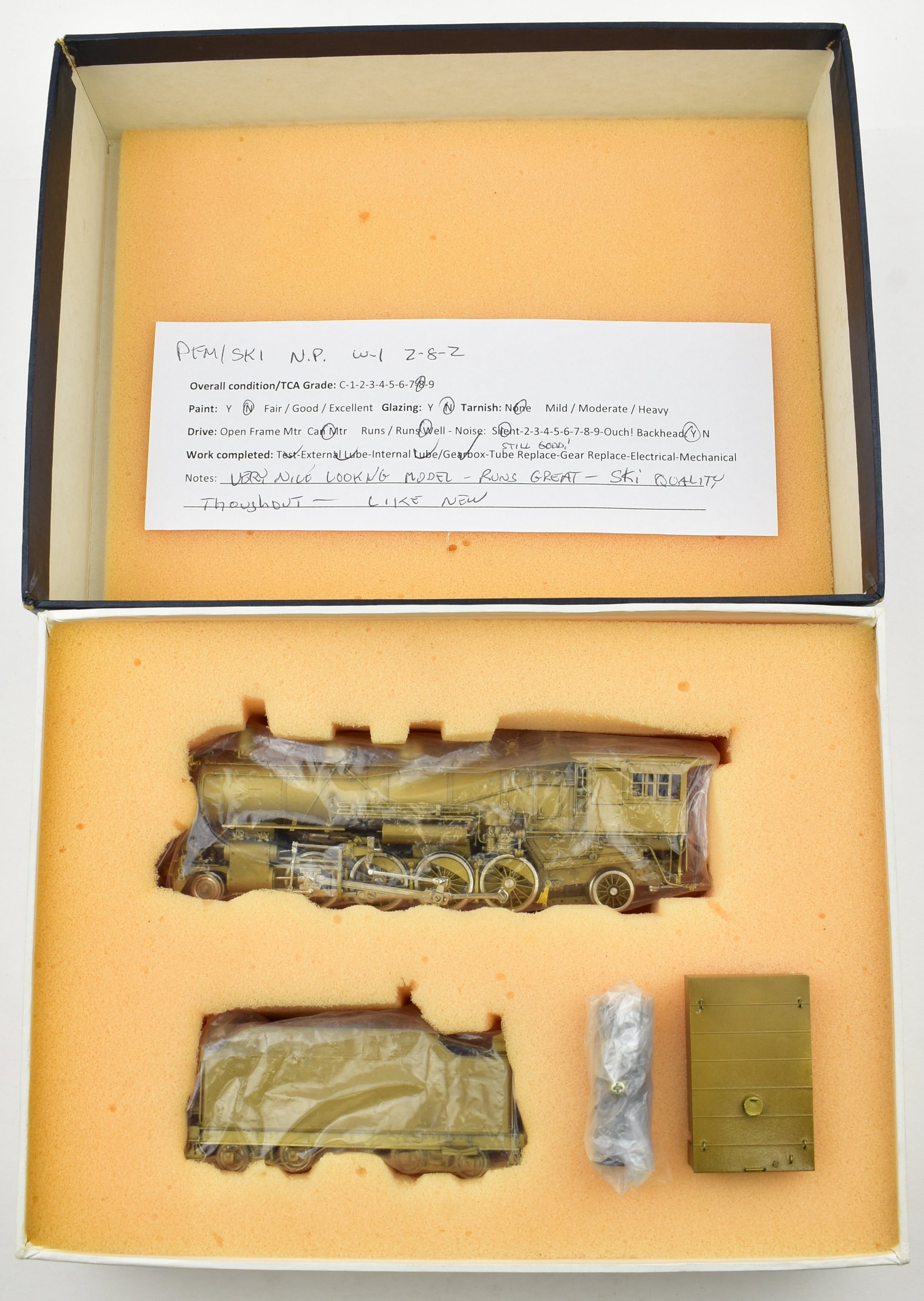 HO Scale Brass PFM - SKI Northern Pacific W-1 Class 2-8-2 Cast Steel Pilot Model