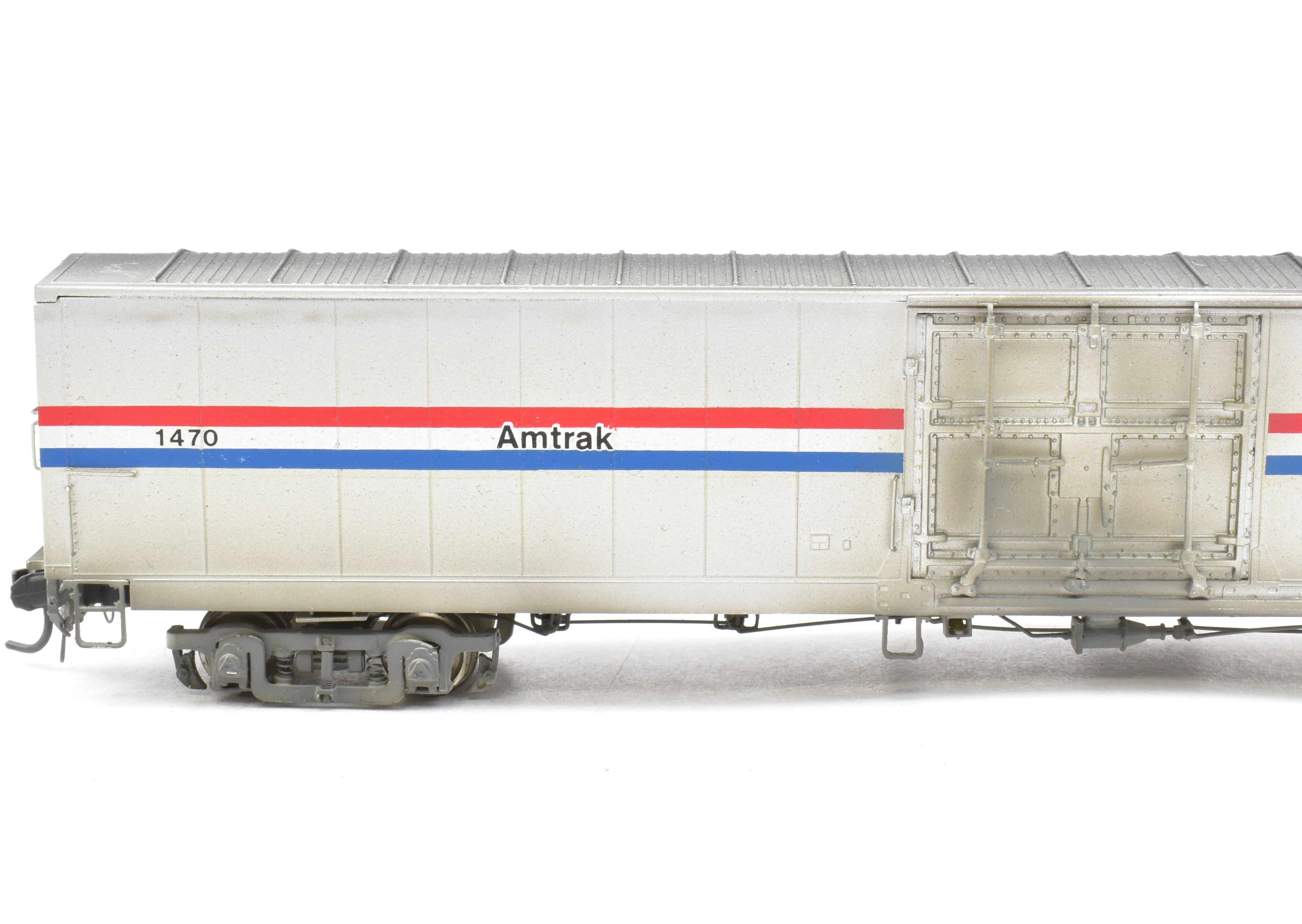 Custom Painted & Weathered HO Brass Metro Models Amtrak #1470 Merchandise Handling Car