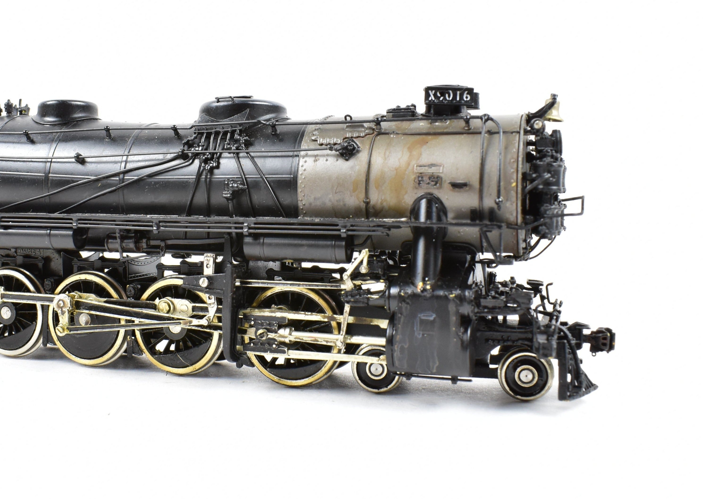 HO Scale Brass Key Imports Union Pacific 4-12-2 Standard Steam Locomotive of the 9000 Series, Specifically Standard Niners #9016 with Light Weathering Effect