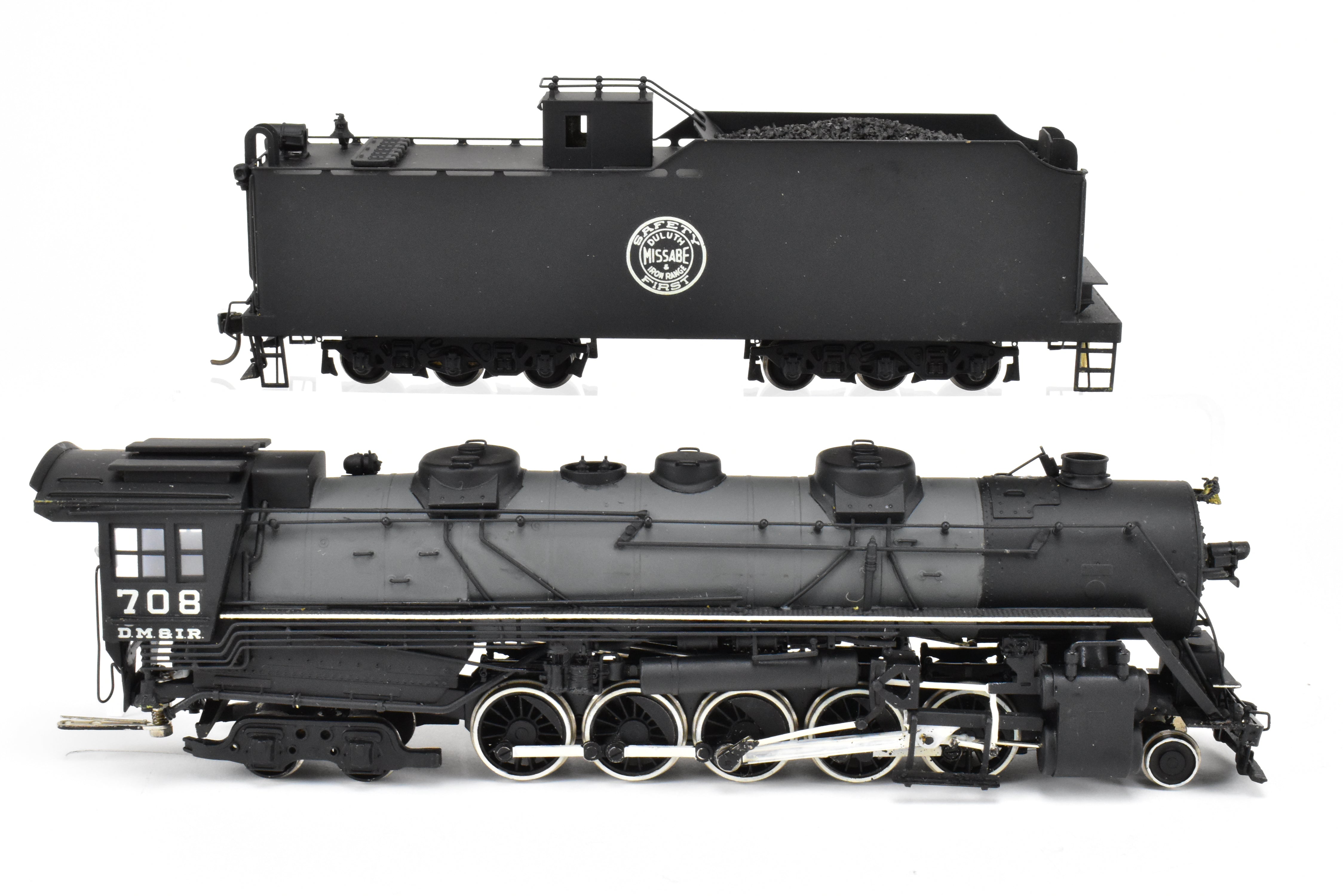 HO Brass Nickel - Plated DM&IR E - 4 Class 2 - 10 - 4 Texas Type Custom Painted Locomotive No. 708