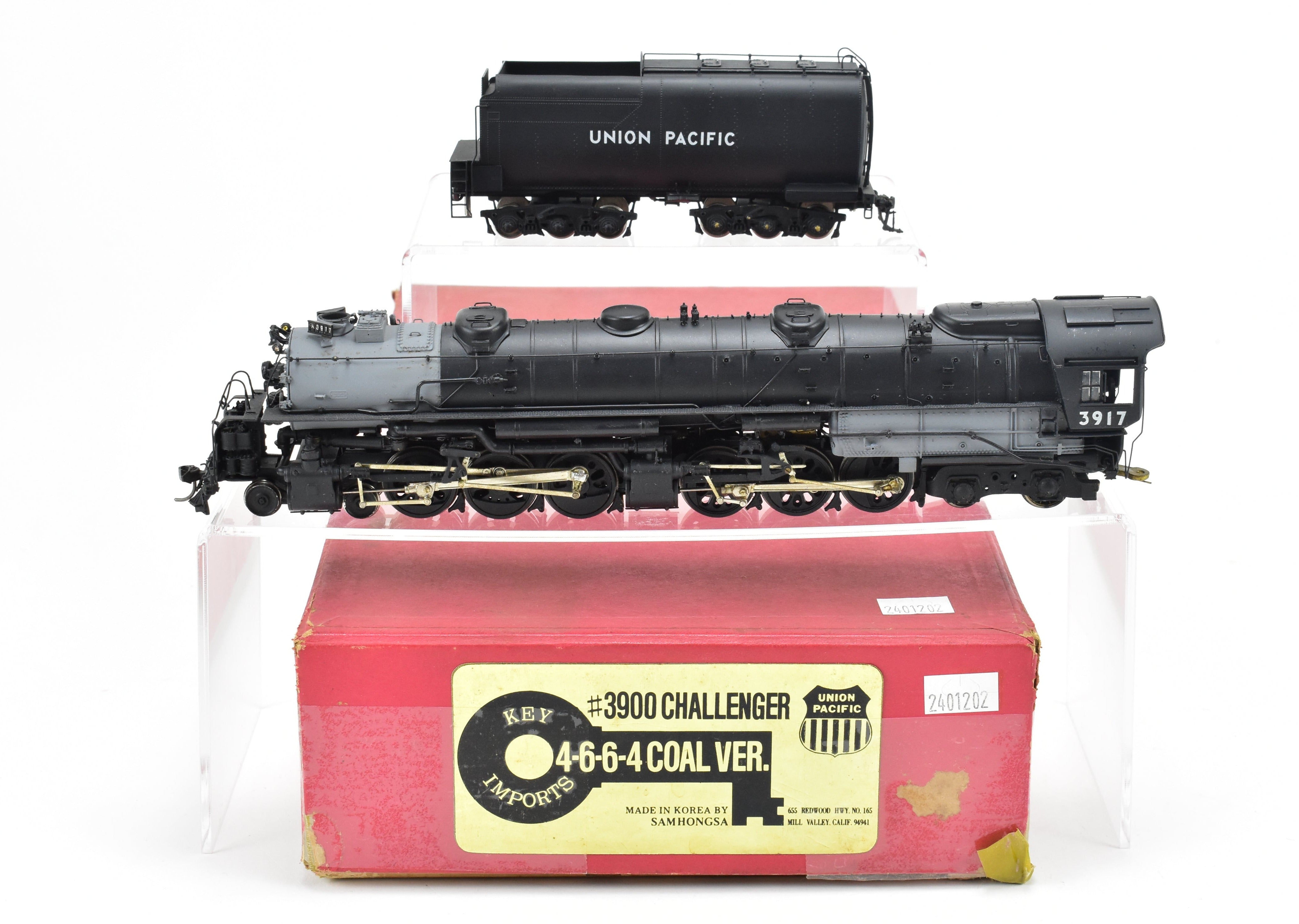 HO Scale Brass Model Train Key Imports UP - Union Pacific 3900 Class 4-6-6-4 Challenger Early Coal Version Locomotive with Custom Paint and Number CP #3917