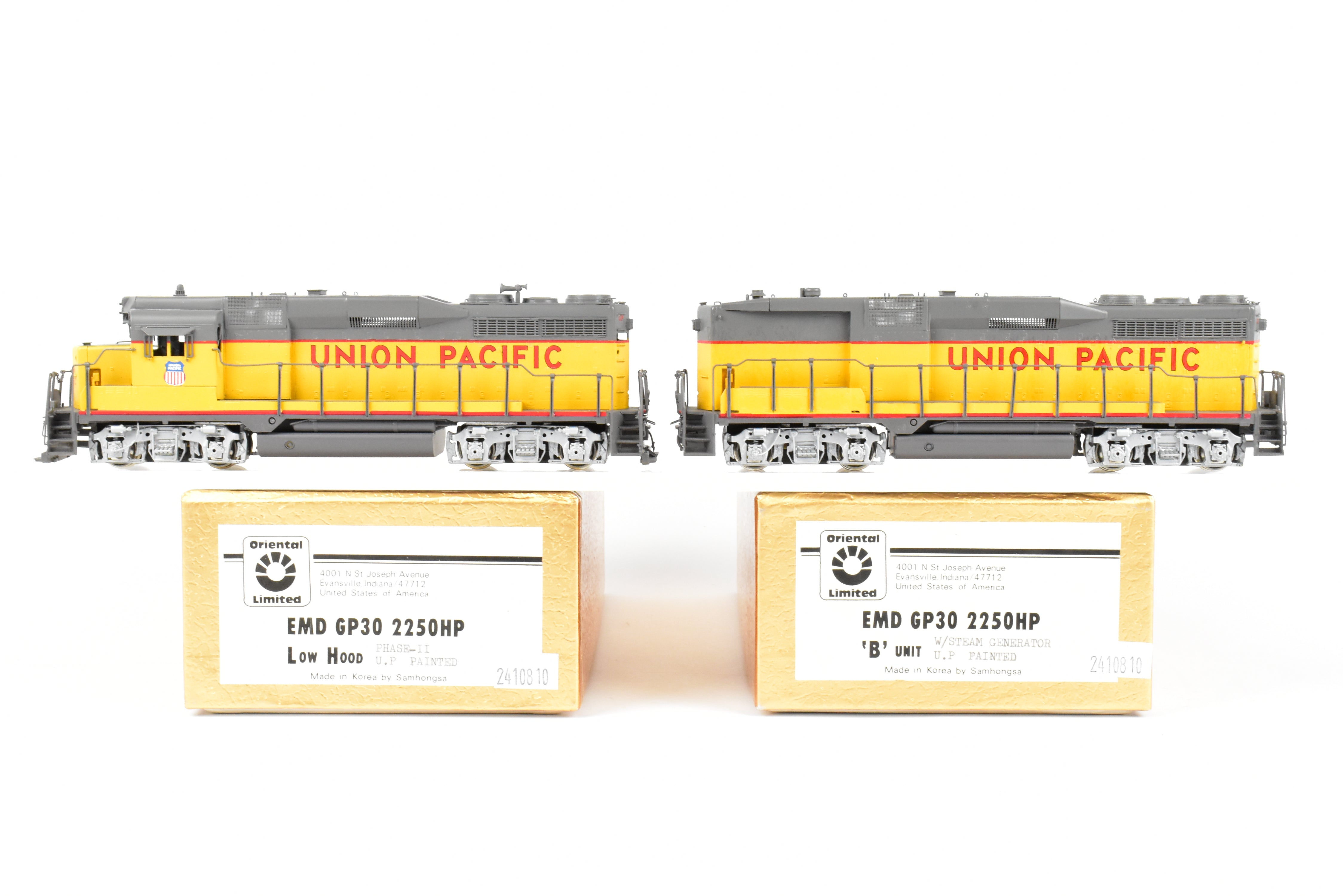 HO Brass Oriental Limited UP EMD GP30/GP30B 2250HP B Unit w/Steam Gen