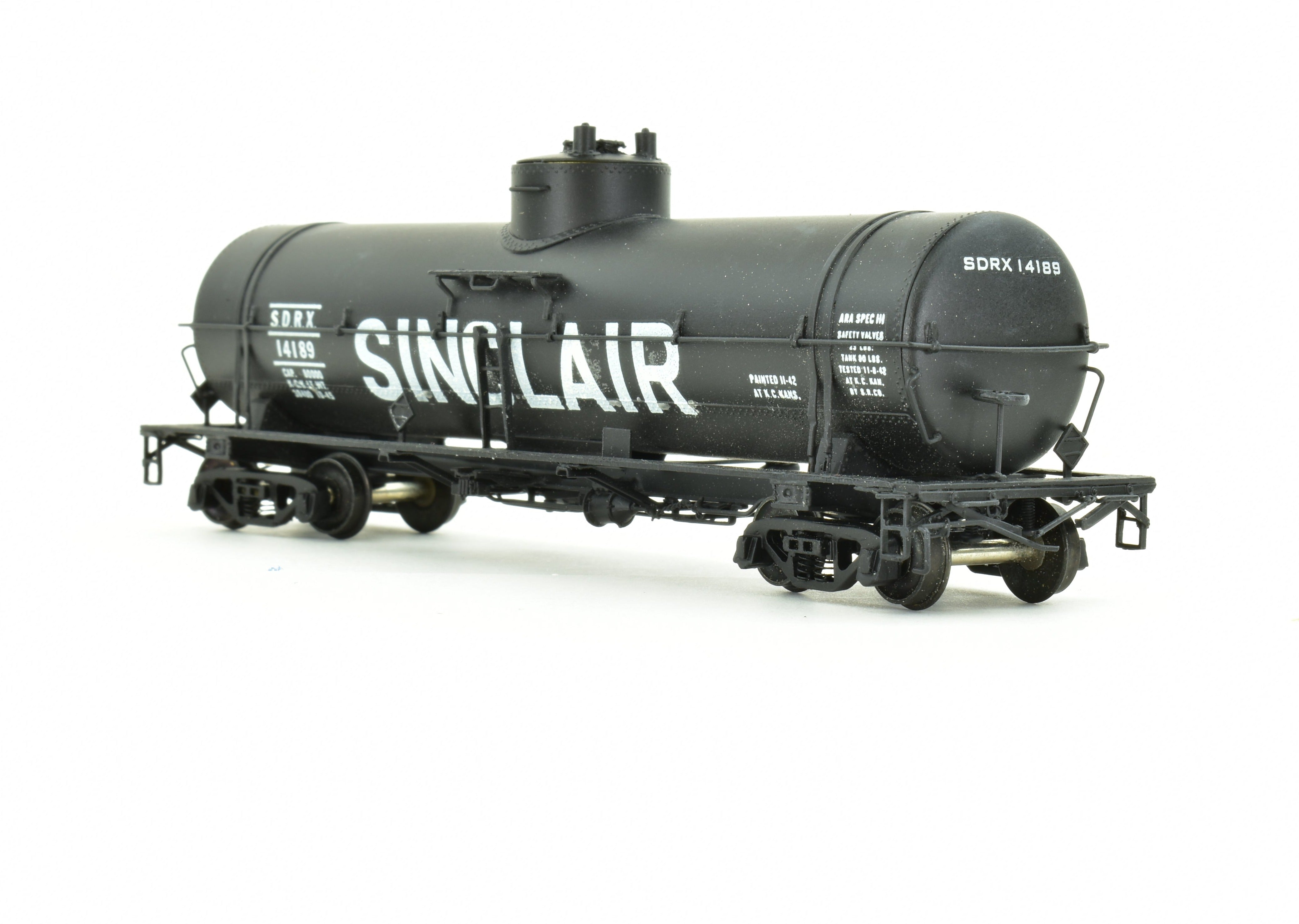 HO Brass Pecos River Southern Pacific 0-50-13 Pro-Painted Sinclair Oil Tank Car