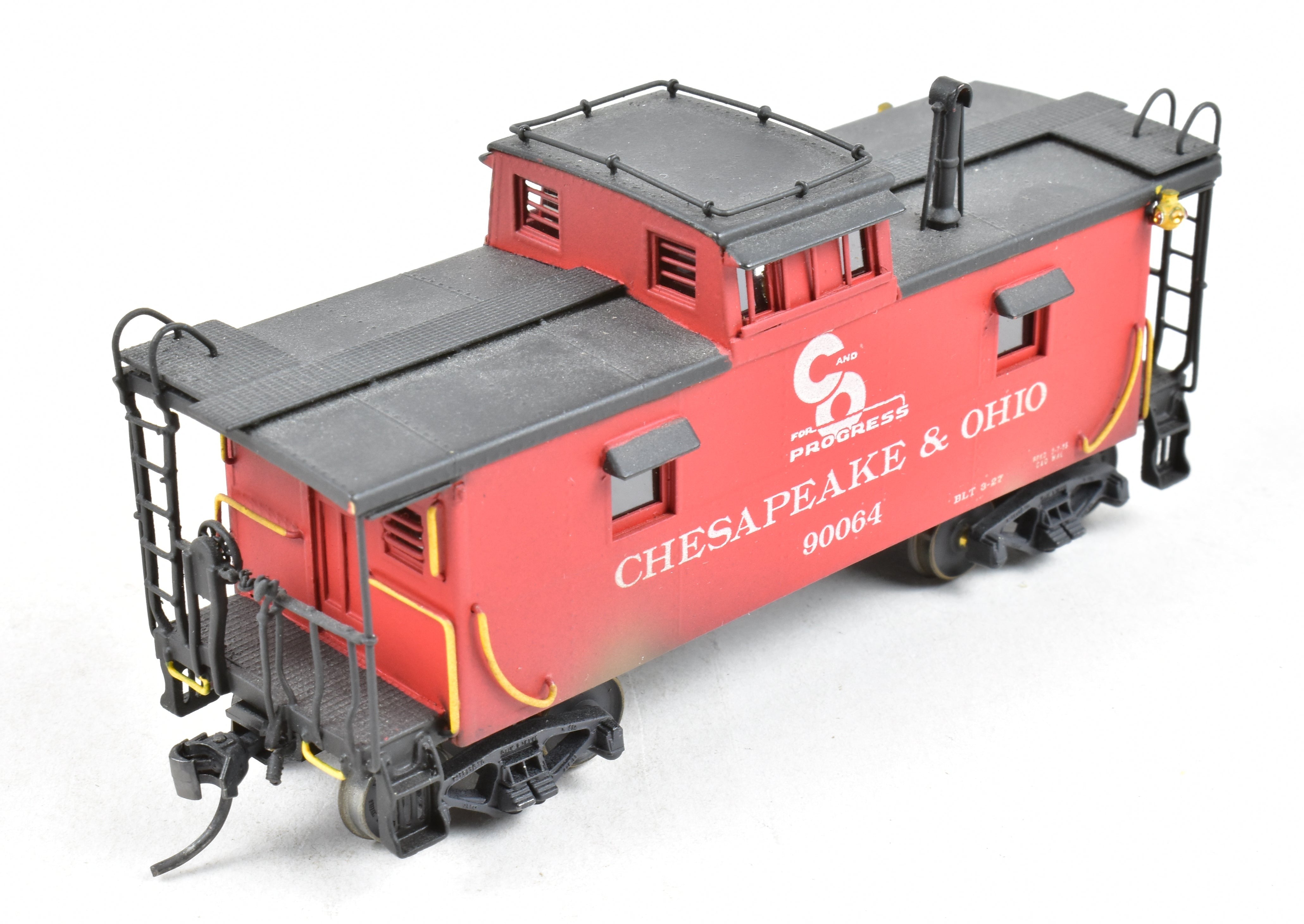 Custom Painted HO Brass Nickel Plate Chesapeake & Ohio Steel Caboose