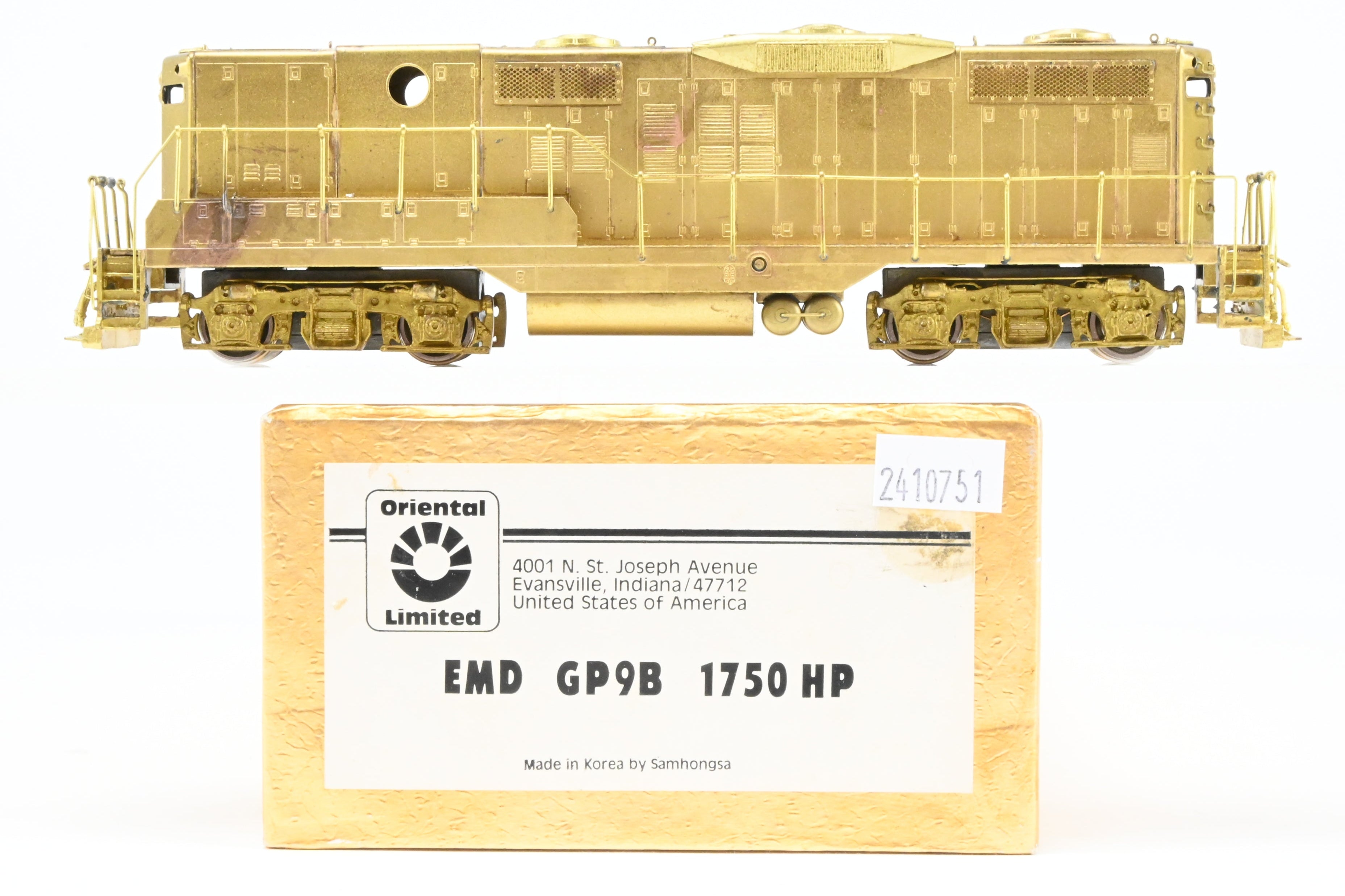 HO Scale Brass Model Train - Union Pacific EMD GP9 1750 HP Cabless B-Unit by Oriental Limited