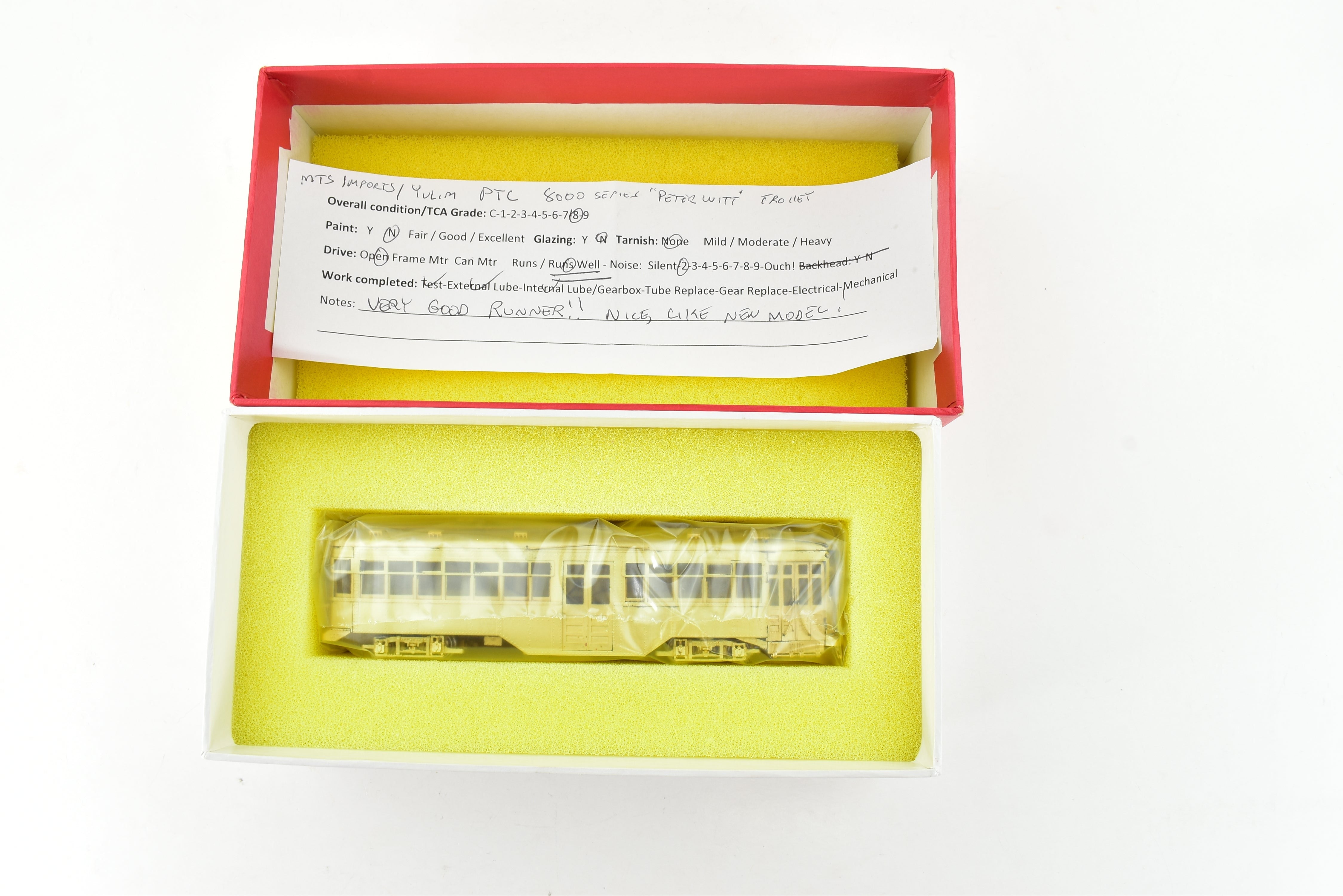 1994 HO Brass MTS Imports Philadelphia 8000 Series Peter Witt Trolley Model