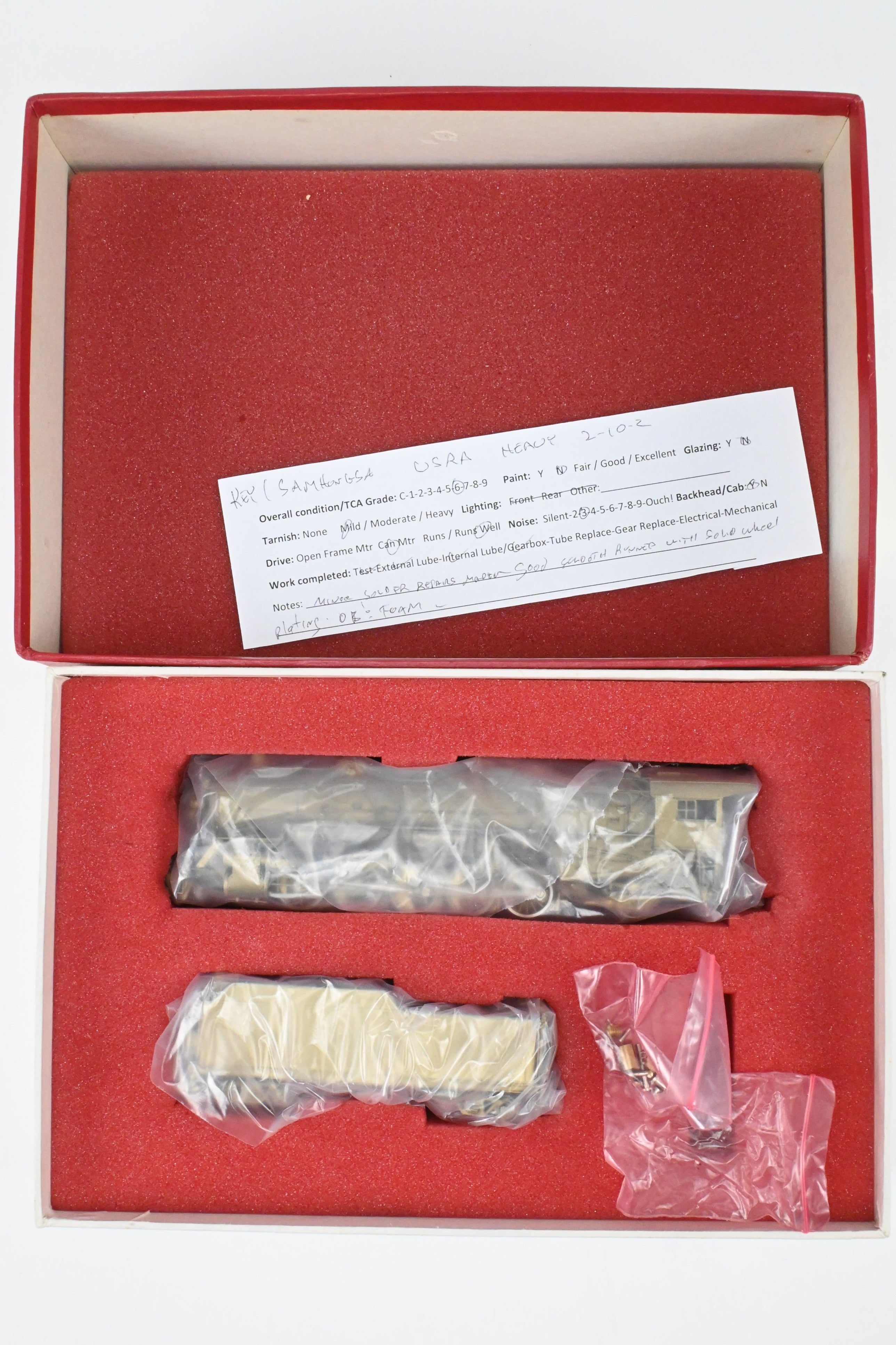 HO Scale USRA 2-10-2 Heavy Brass Model by Key Imports, 1970s