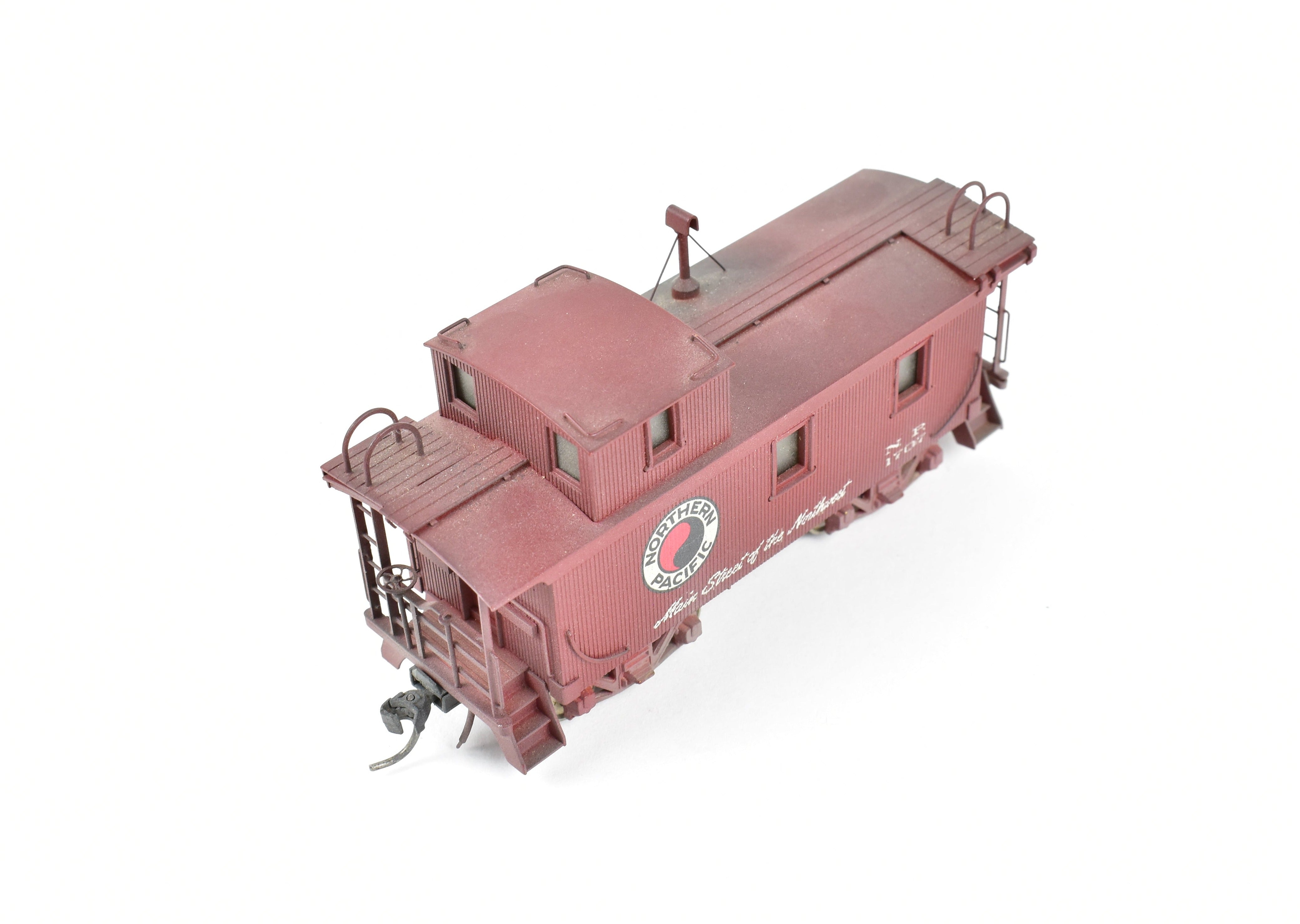 Custom Painted HO Brass NWSL - Northwest Short Line NP - Northern Pacific Wood Caboose