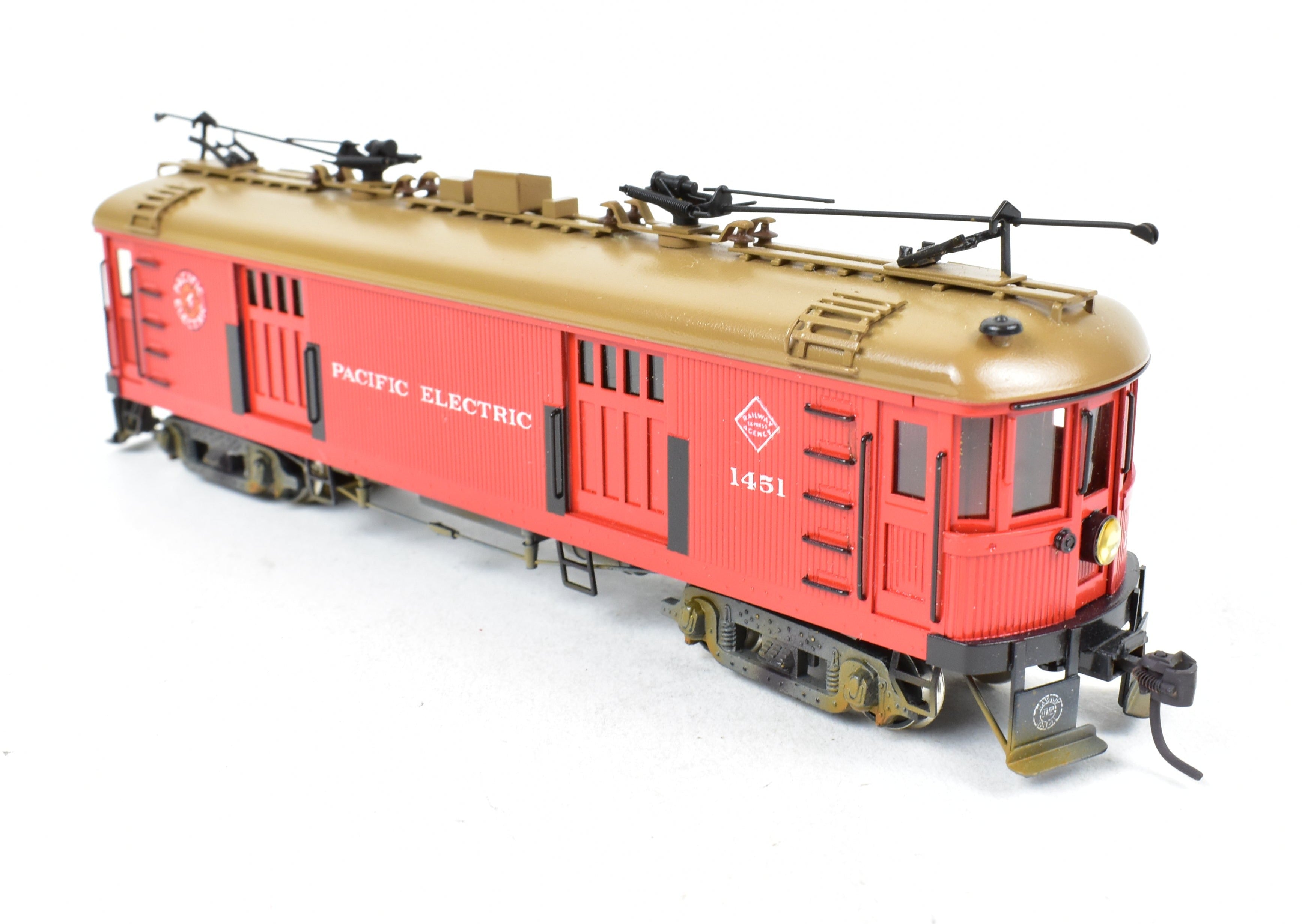 High - Quality Professionally Painted and Finished HO Scale Brass Suydam Pacific Electric Wood Box Motor Model