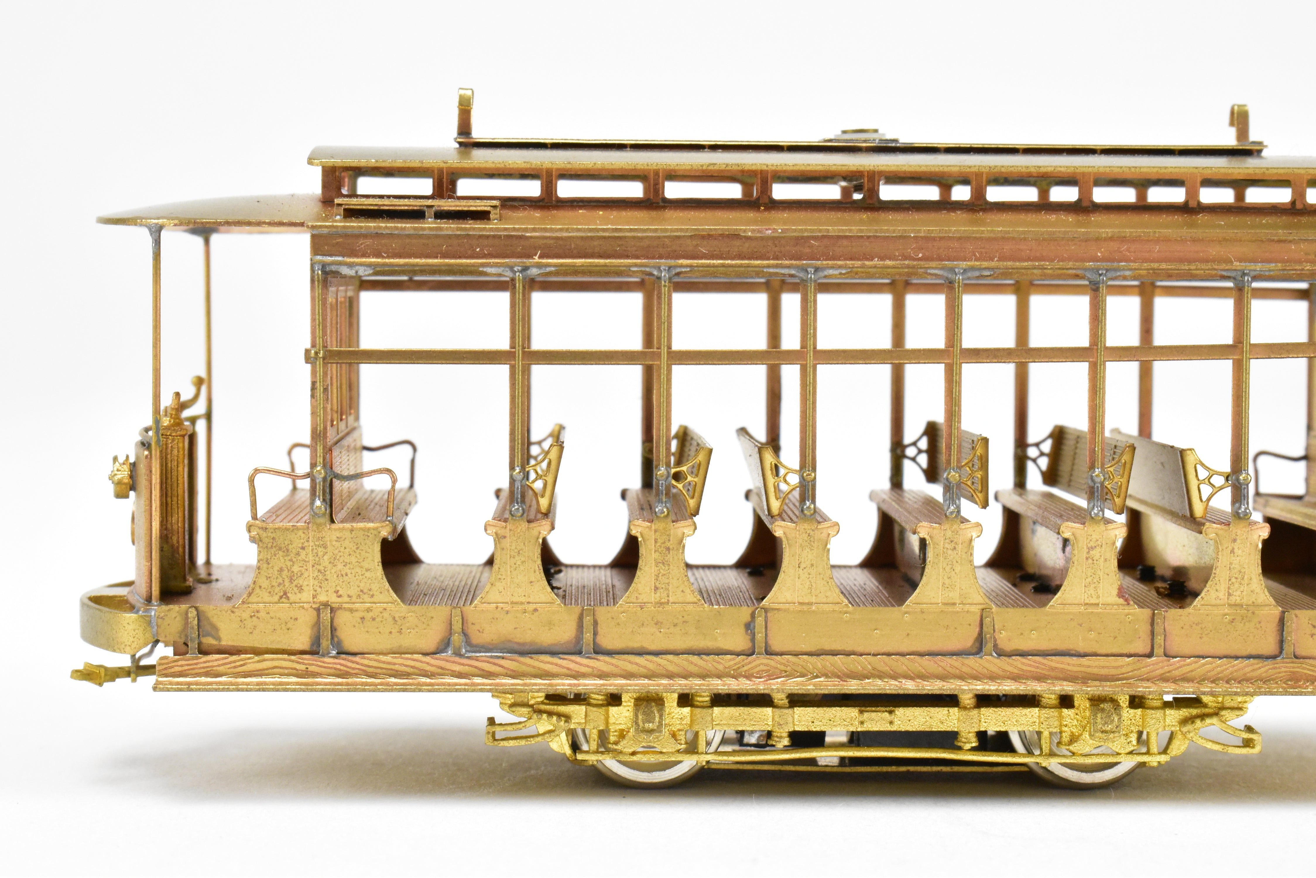 HO Scale Brass MTS Imports Various Roads Brill 10 Bench Open Trolley Model for Model Train Enthusiasts