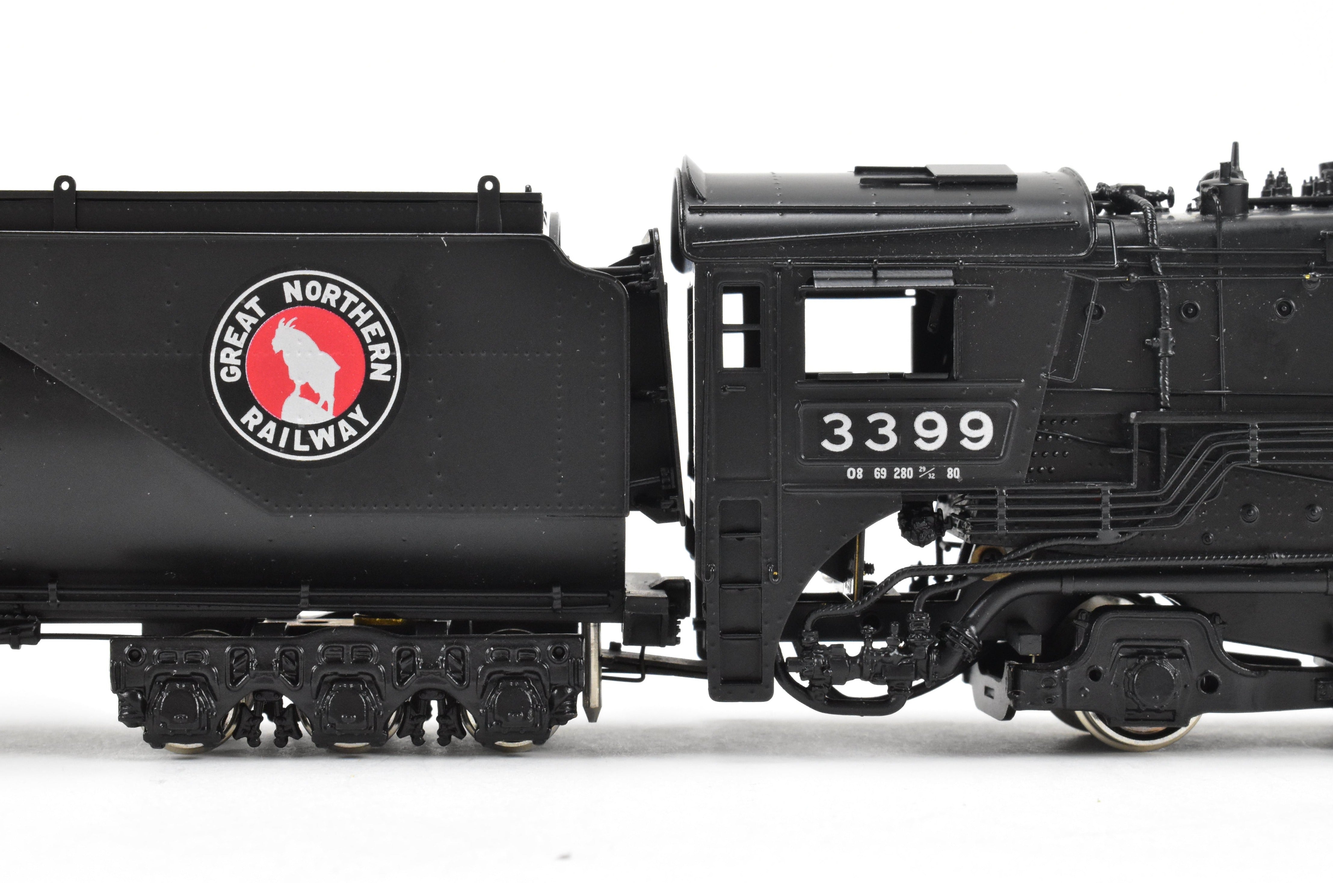 HO Scale Brass PFM - Tenshodo GN - Great Northern 2-8-2 Class O-8 Crown Series Factory Painted Locomotive Model No. 3399 from 1981 Run