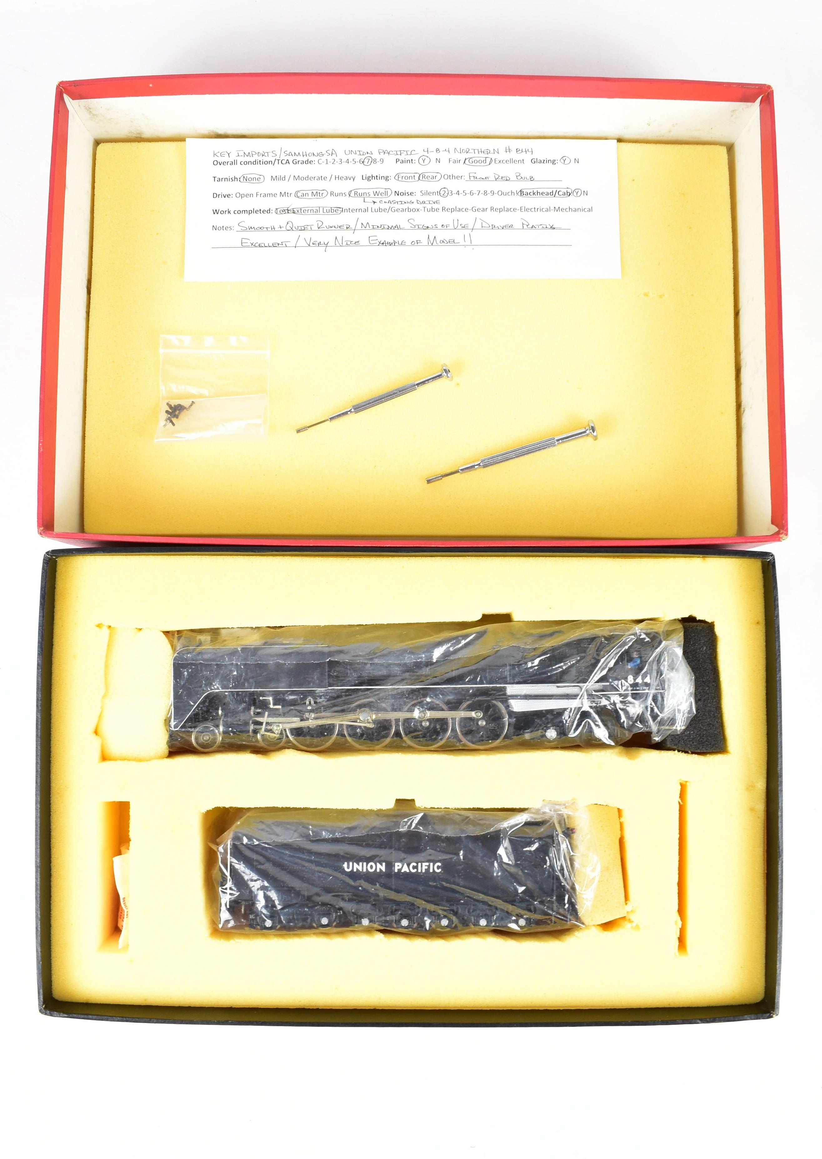HO Scale Brass Model Train Key Imports UP - Union Pacific 4-8-4 FEF-3 No. 844 CS #59 Factory Painted Replica