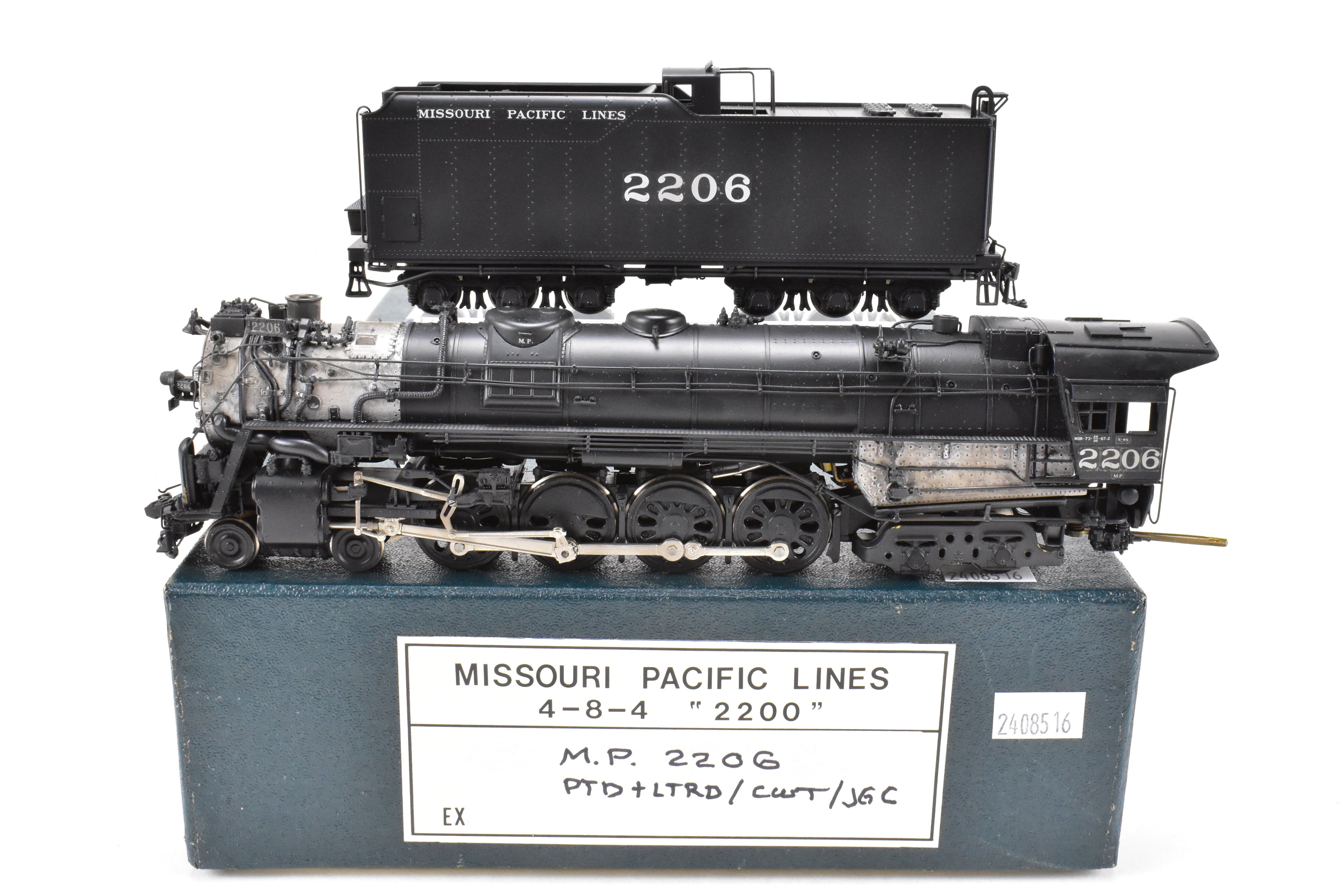 HO Brass PFM - Fujiyama Missouri Pacific 4-8-4 2200 Class #2206 Custom Painted by Joe G. Collias