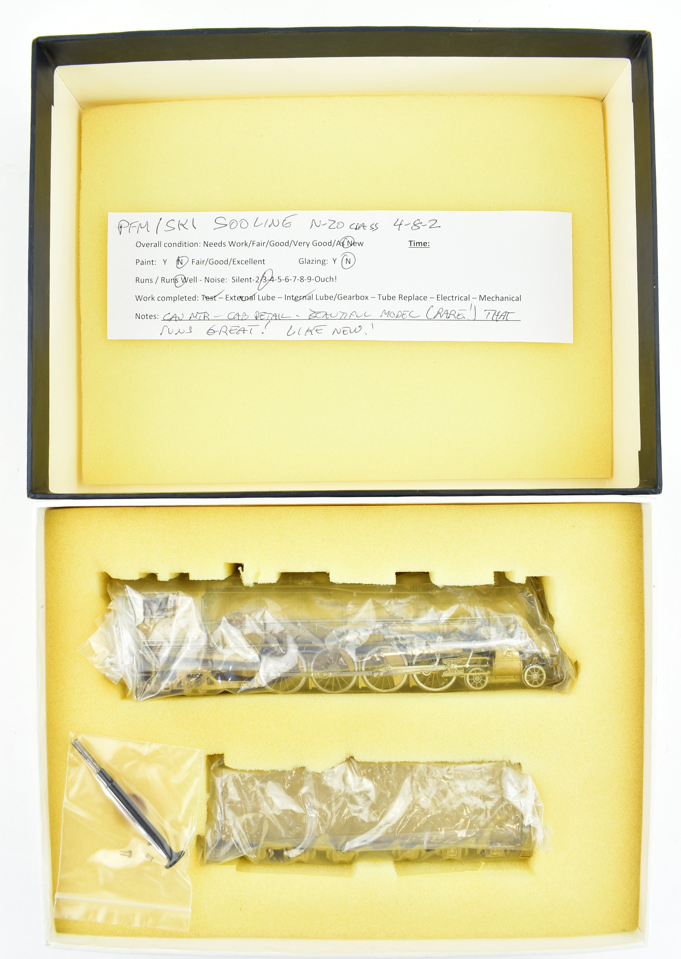 Rare HO Brass SKI Soo Line N - 20 Class 4 - 8 - 2 Mountain Pacific Fast Mail Model