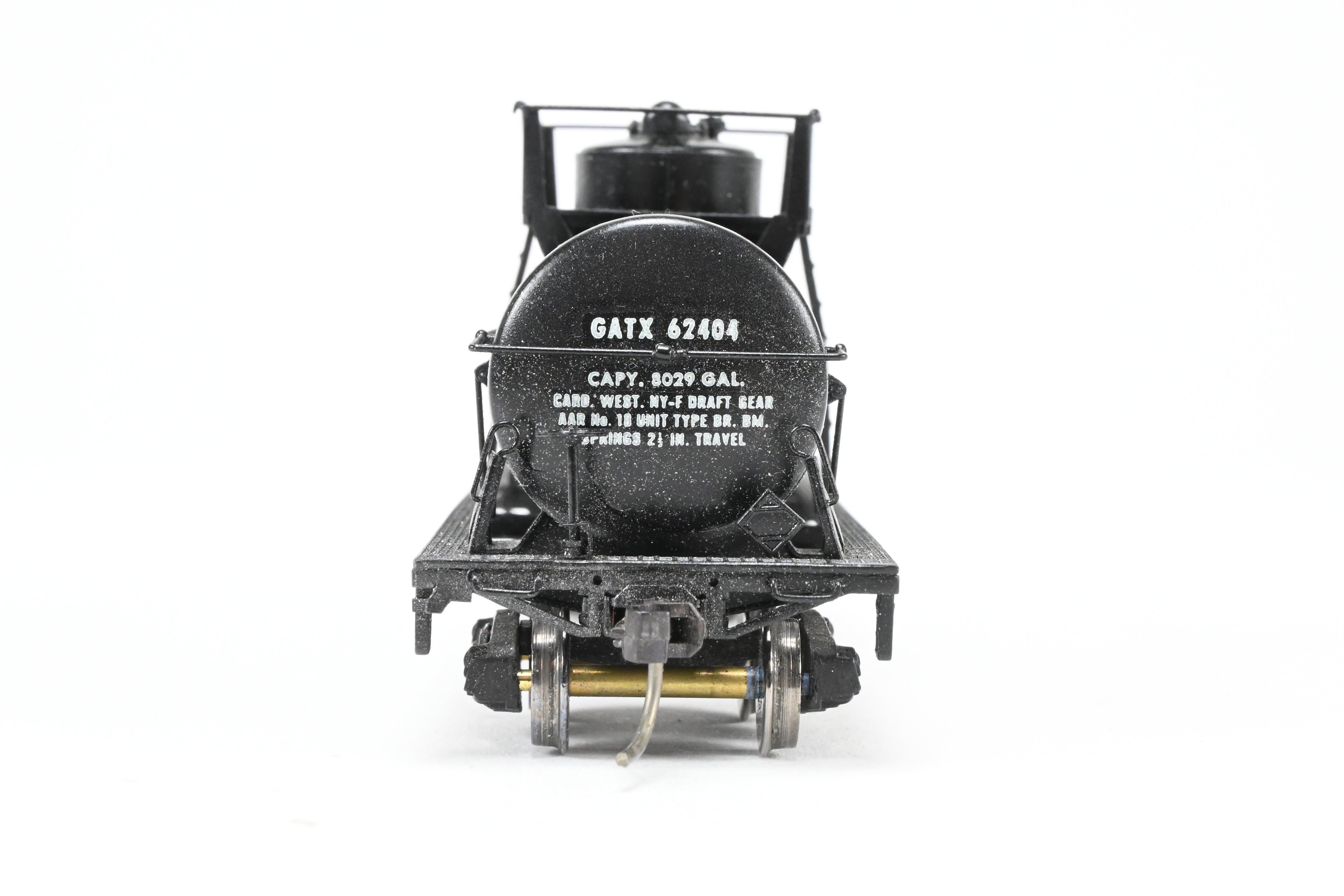 HO Scale Brass Lambert Custom Painted 10,000 Gallon Type 103 Tank Car for Various Roads, Featuring GATX - General American Tank Number 62404