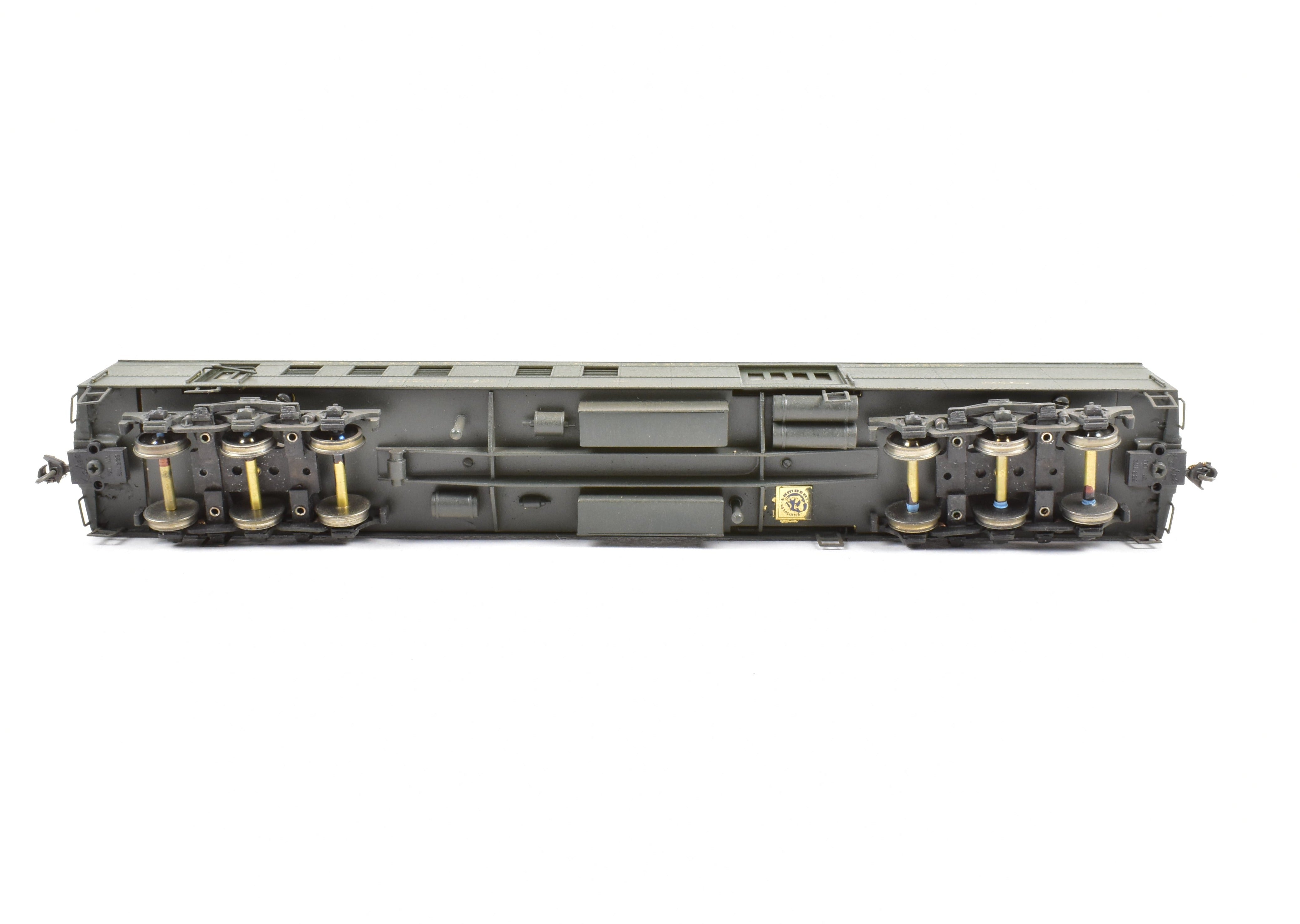 HO Scale Brass Lambert Southern Pacific Heavyweight Combine Baggage RPO Model Train Car with Central Valley Trucks