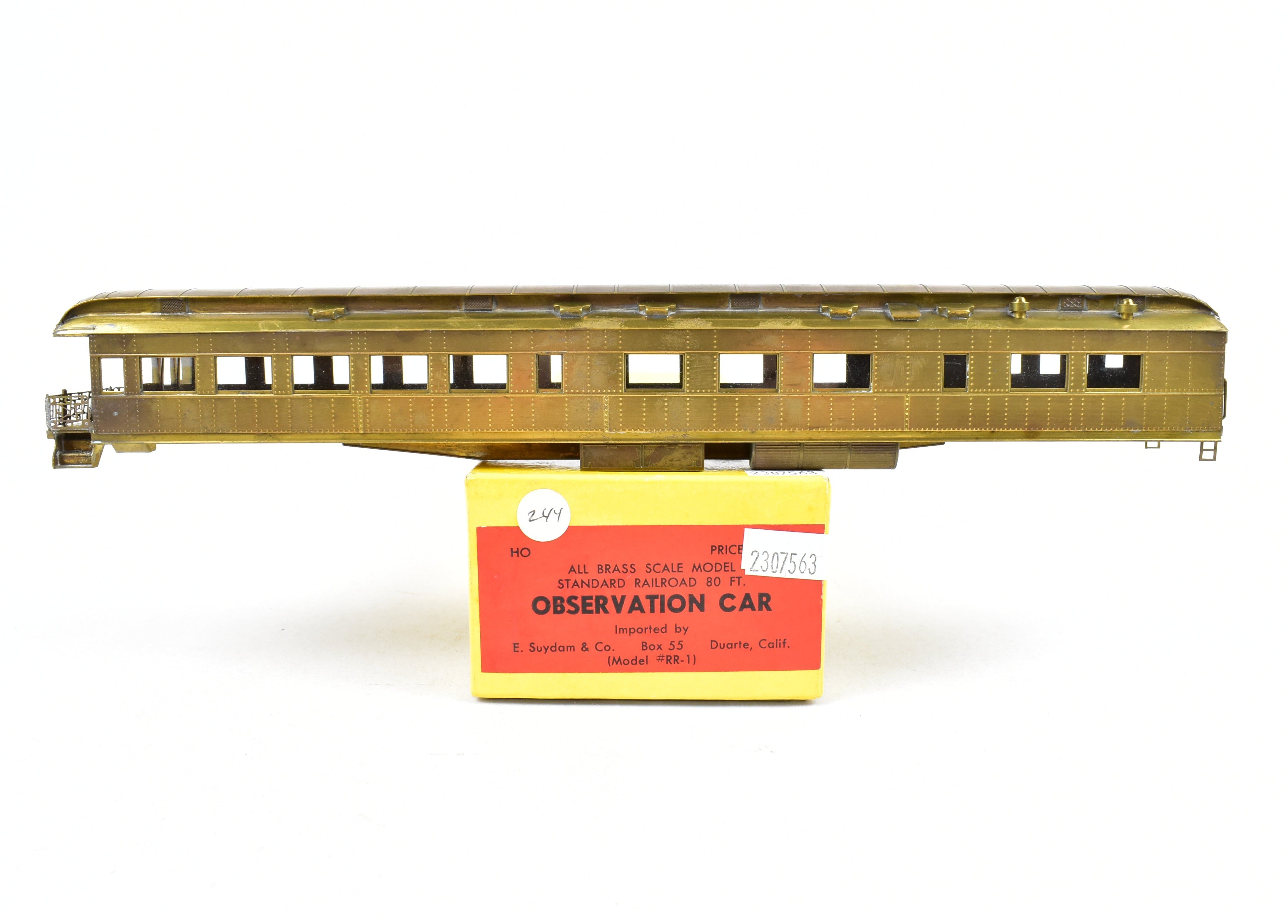 1962 HO Brass Suydam ATSF Santa Fe Cafe Lounge Observation Model