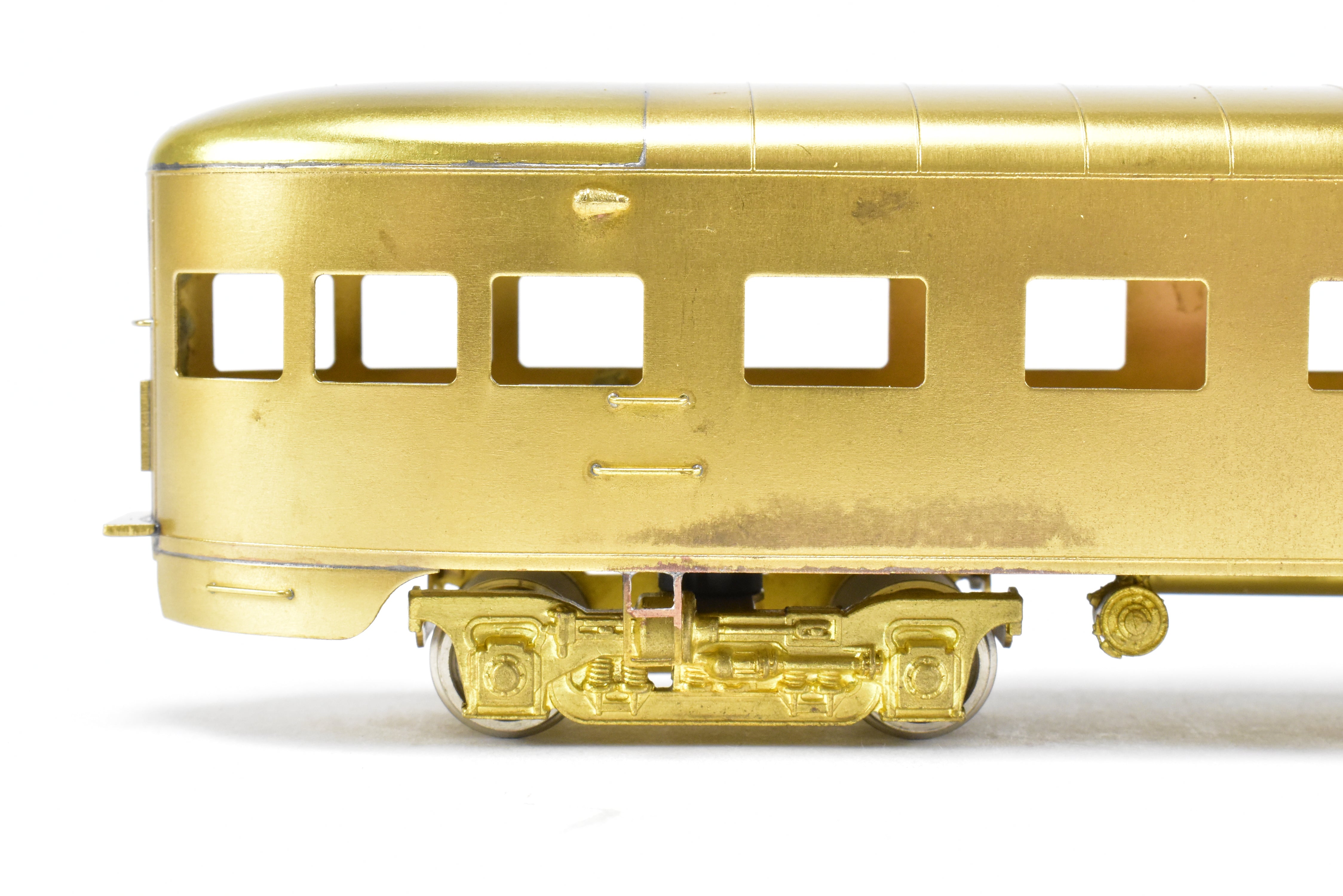 HO Scale Brass Model of the Oriental Limited Northern Pacific North Coast Limited Sleeper Observation Car #390 without Skirts