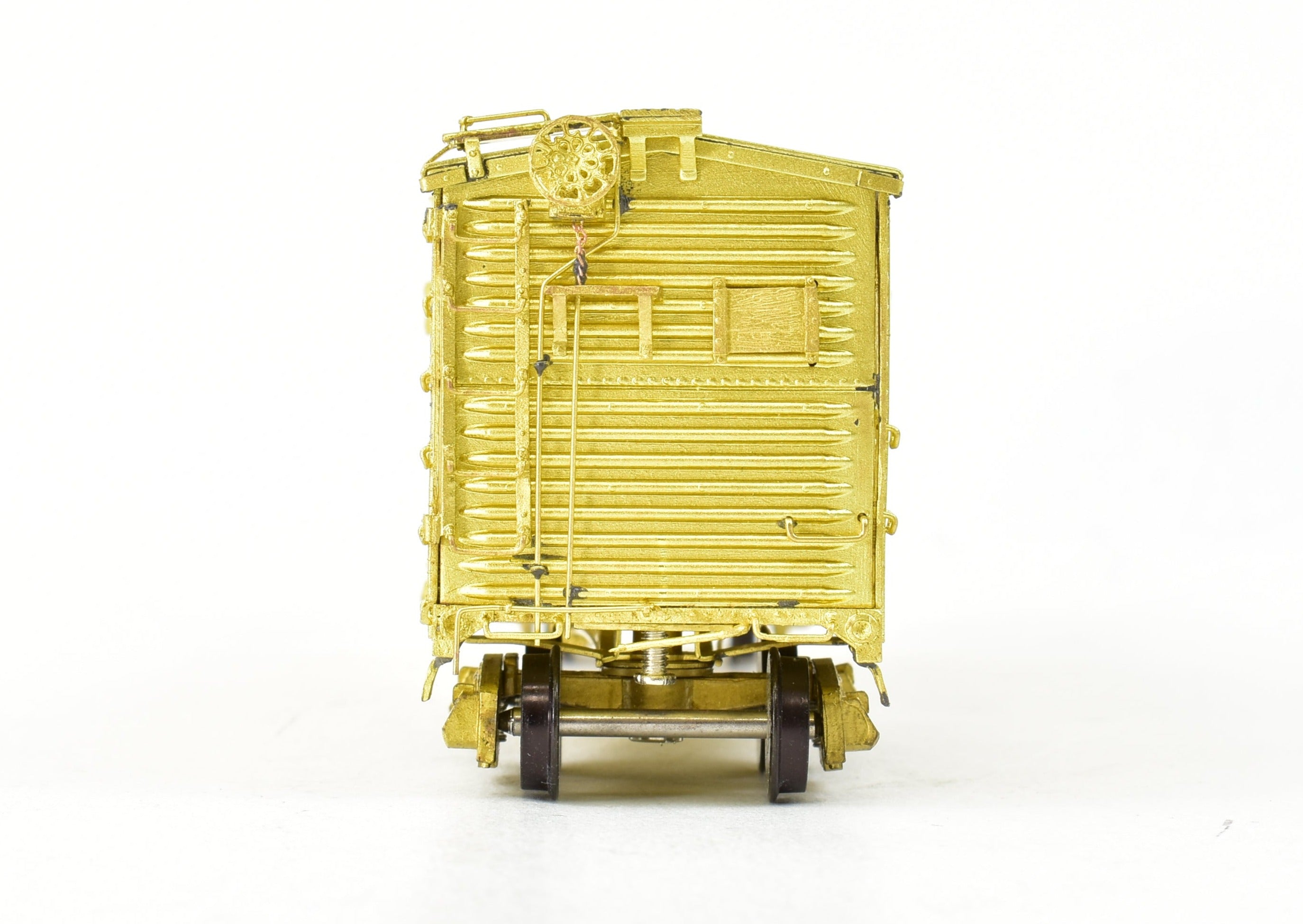 HO Scale Brass Model of Pecos River Brass ATSF - Santa Fe Bx - 6 Boxcar Without Side Panels