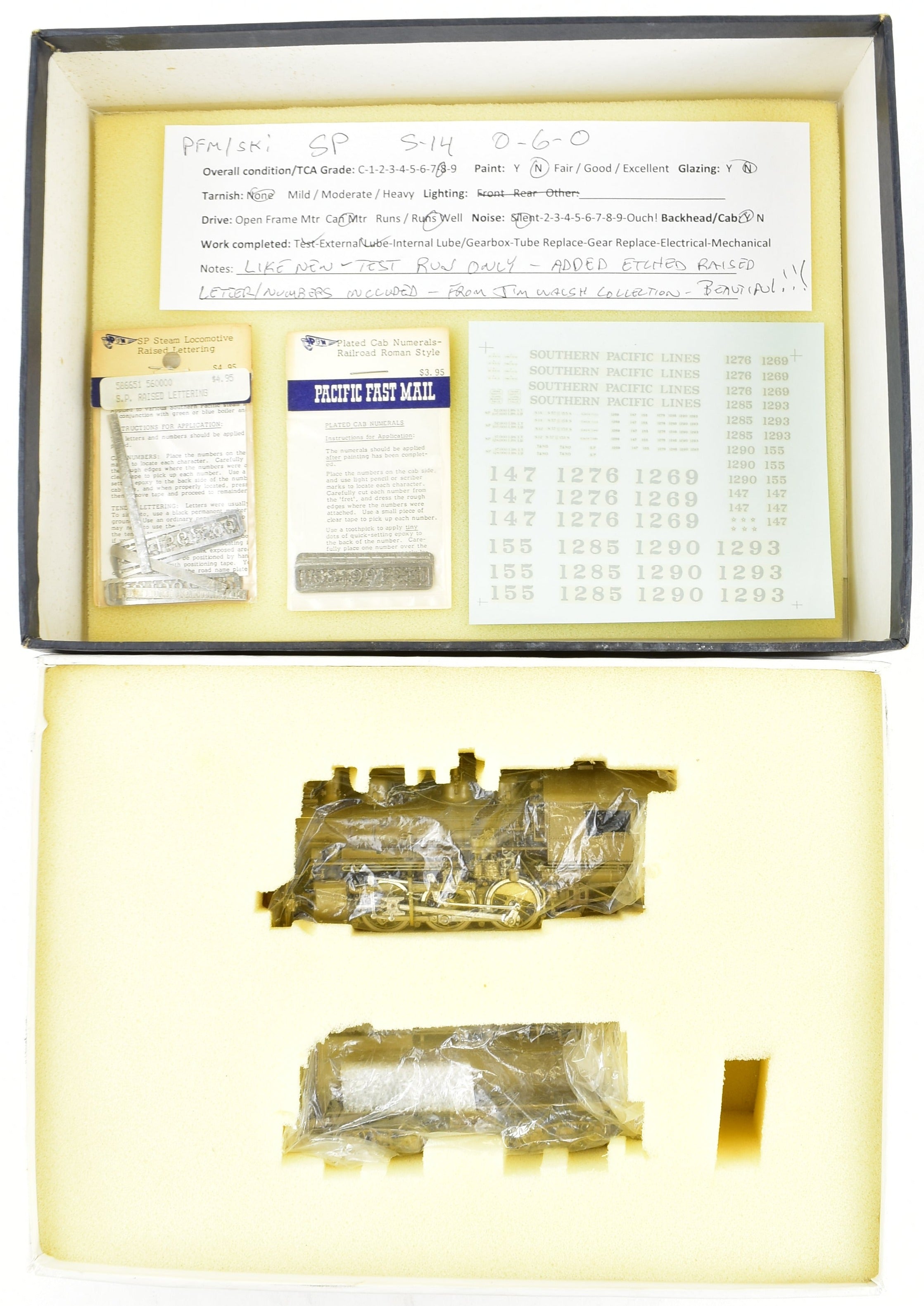 HO Scale Brass SKI Southern Pacific S - 14 Class 0 - 6 - 0 Steam Switcher Model