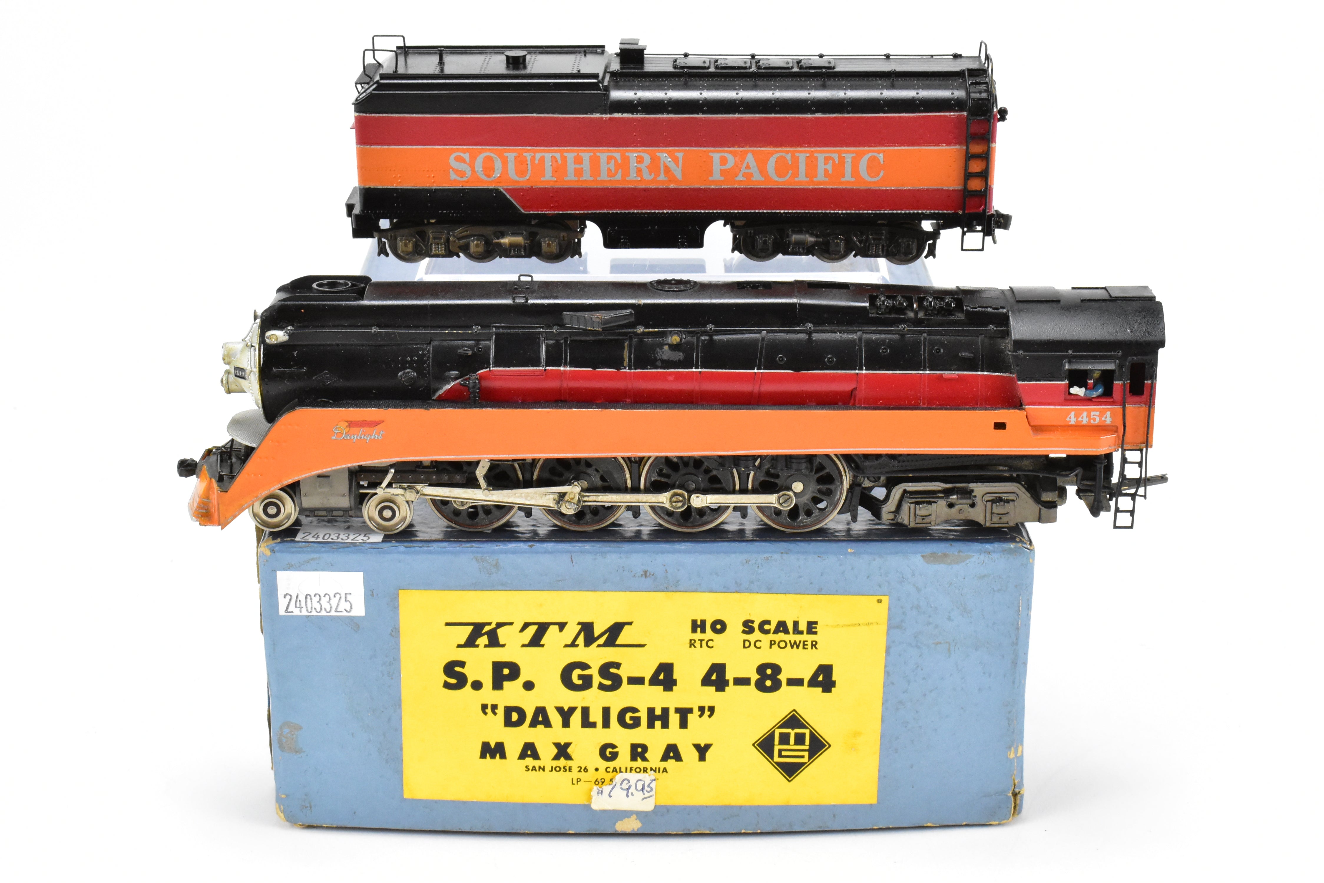 HO Scale Brass Model Train - Max Gray SP Southern Pacific Class GS - 4 4 - 8 - 4 Skirted CP Daylight Locomotive #4454