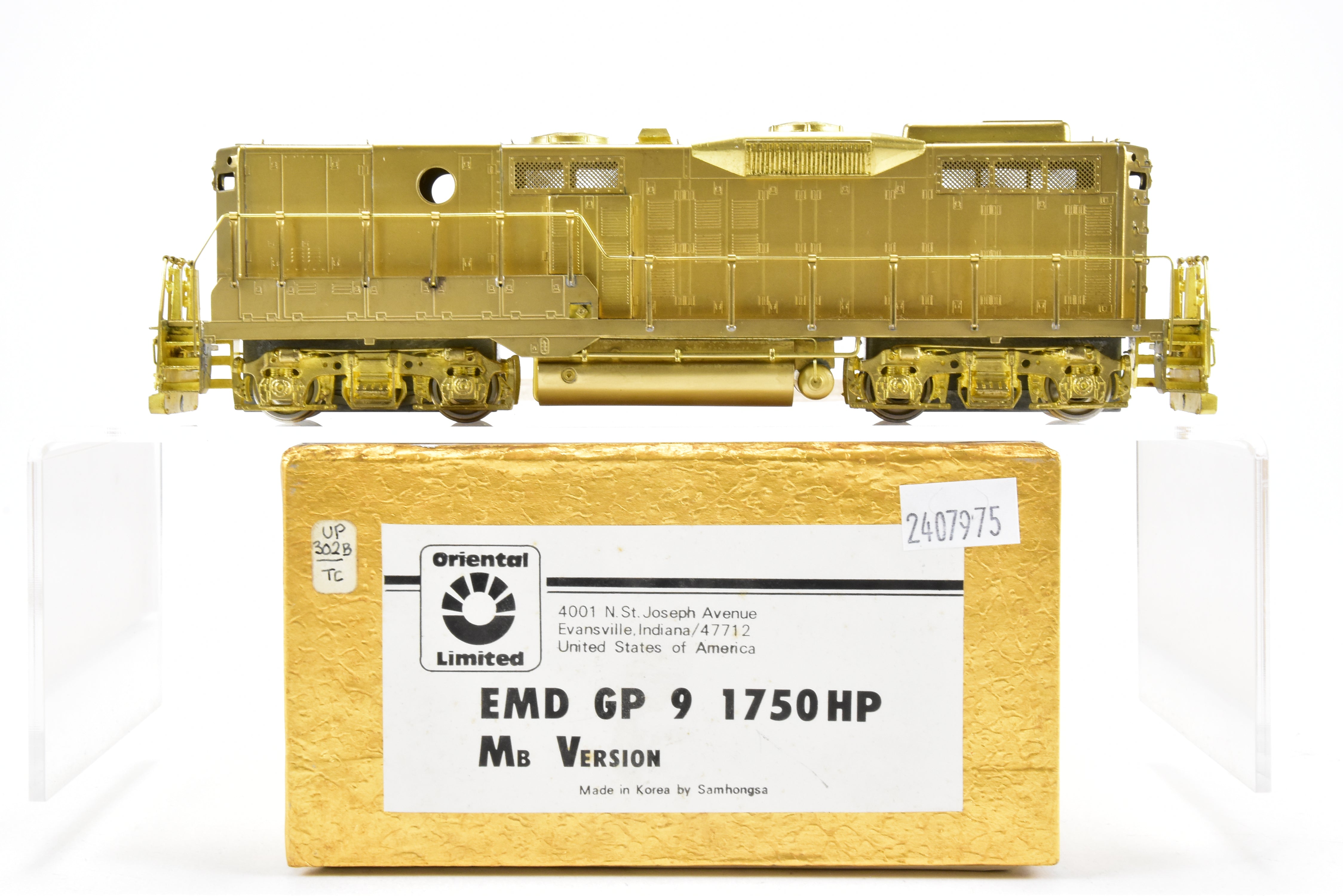 HO Scale Brass Union Pacific EMD GP9 1750 HP Cabless Booster Model