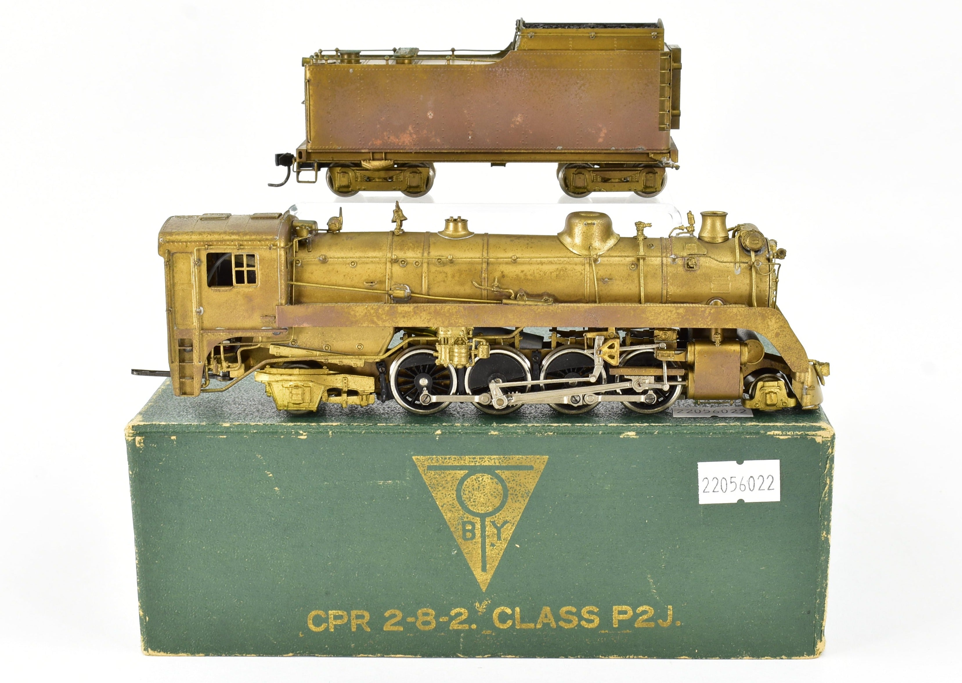 HO Scale Brass Pacific Fast Mail (PFM) Model Train - Toby CPR - Canadian Pacific Railway 2-8-2 Class P-2J Mikado Locomotive