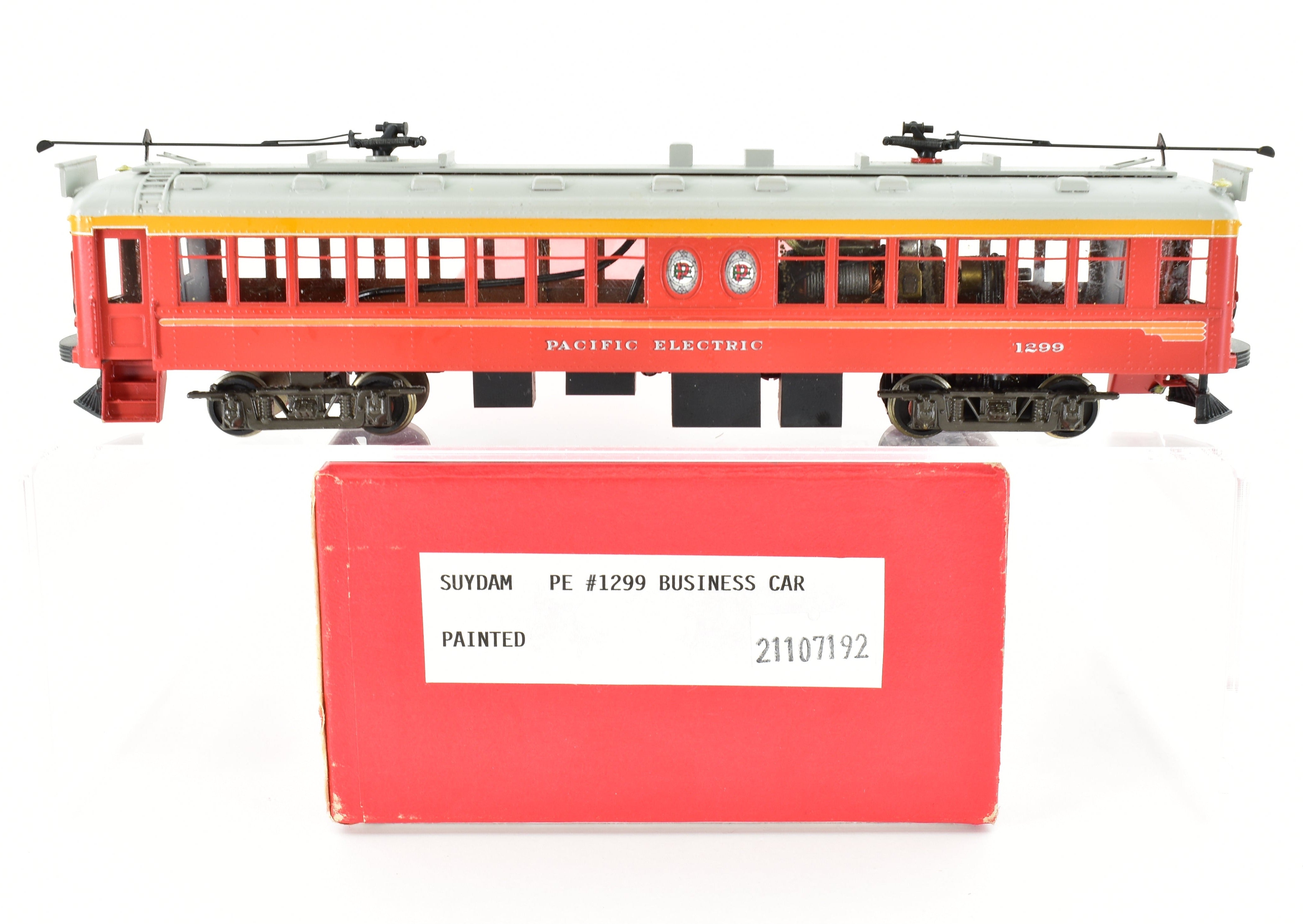 High - Quality HO Scale Brass Suydam Pacific Electric Steel Business Car Model #1299 Professionally Painted and Finished, Presented in ReBoxx Packaging