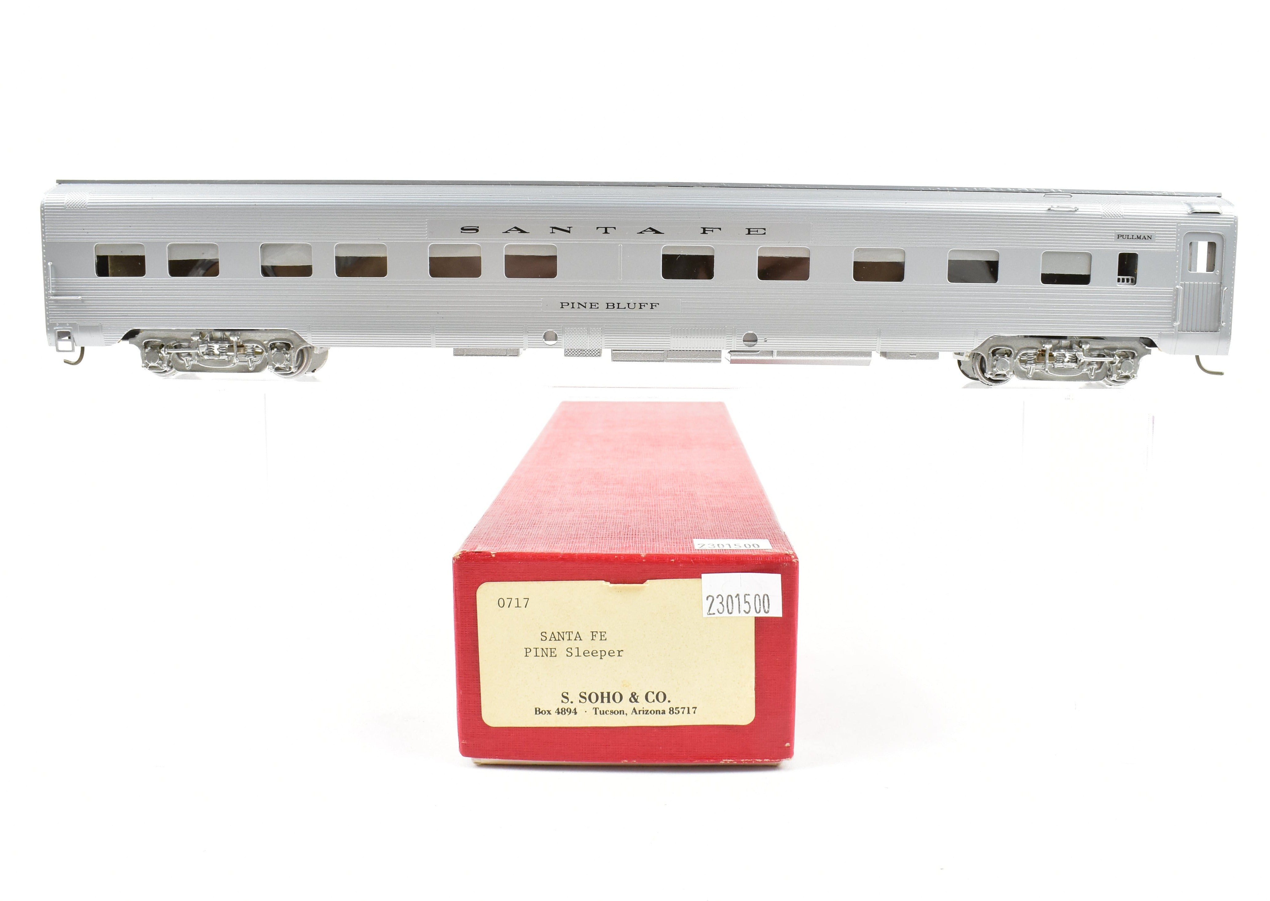 HO Scale Brass Soho ATSF - Santa Fe Pine Series Custom - Finished Sleeper Model Train Car from Pine Bluff