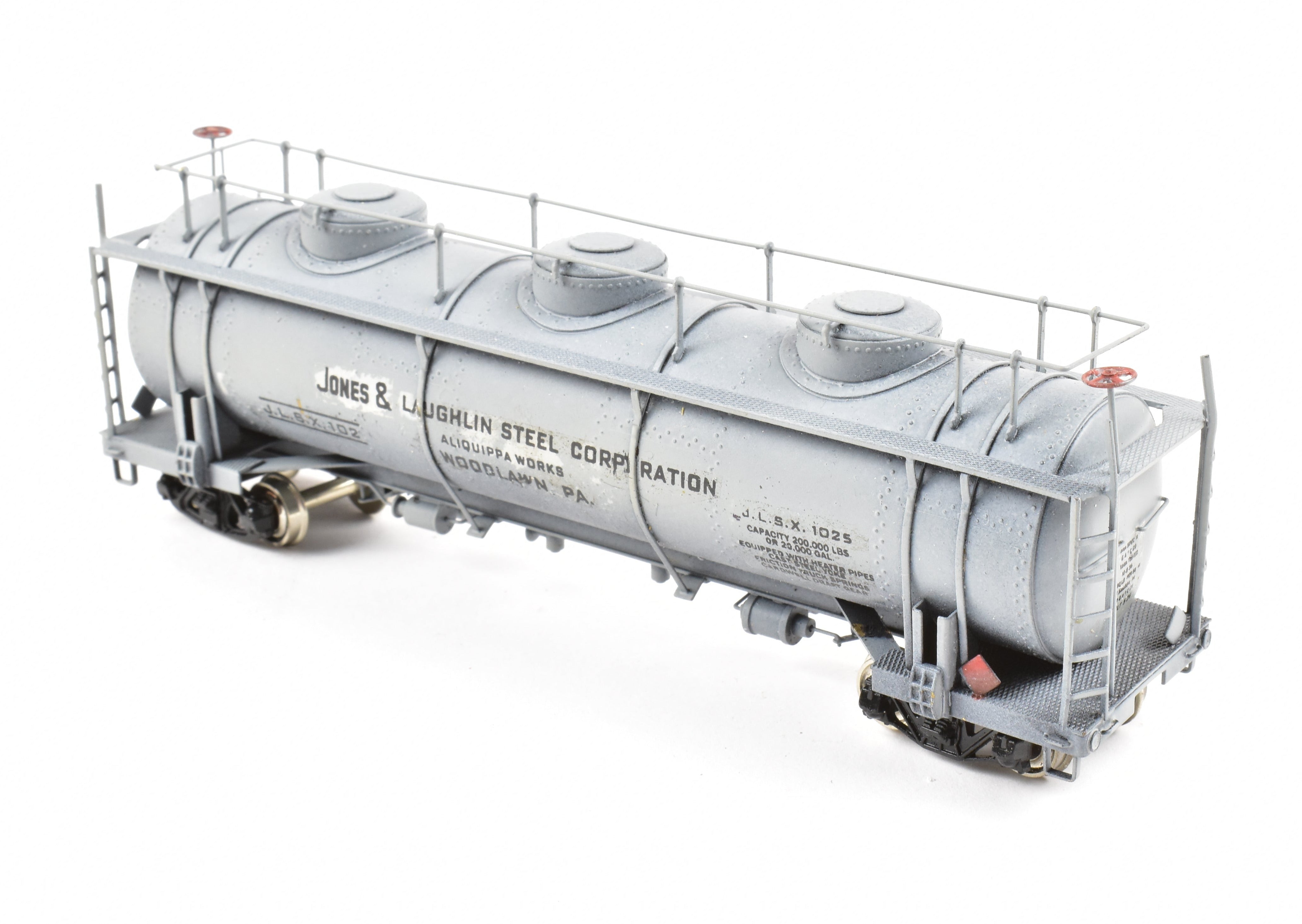 HO Scale Brass NorthWest Short Line 20,000 Gallon 3 Dome Tank Car with Kadee Couplers