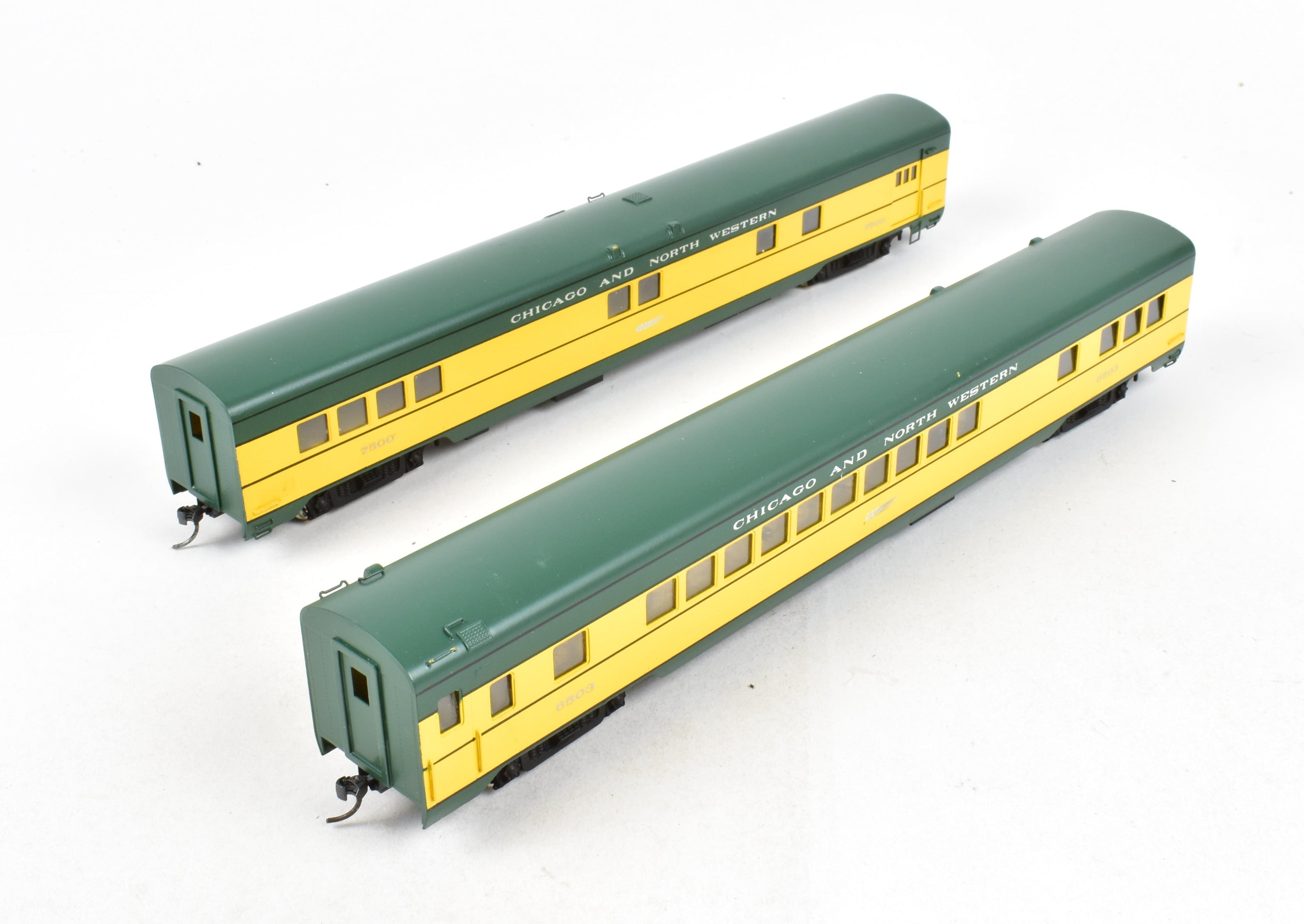 HO Brass NPP Nickel Plate 2-Car Baggage & Parlor Set Factory Painted C&NW