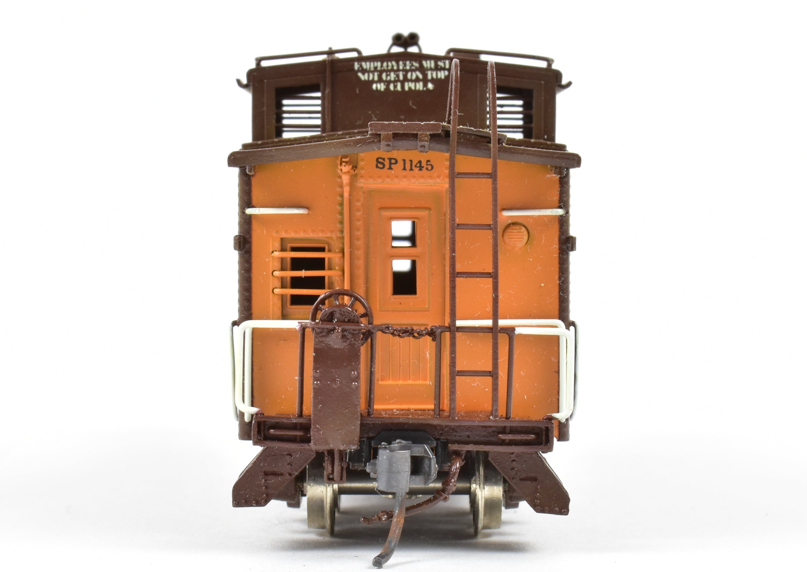 HO Scale Brass Pacific Fast Mail (PFM) SKI SP - Southern Pacific Modern Era C - 40 - 3 Steel Caboose Model Factory Painted with Road Number 1145