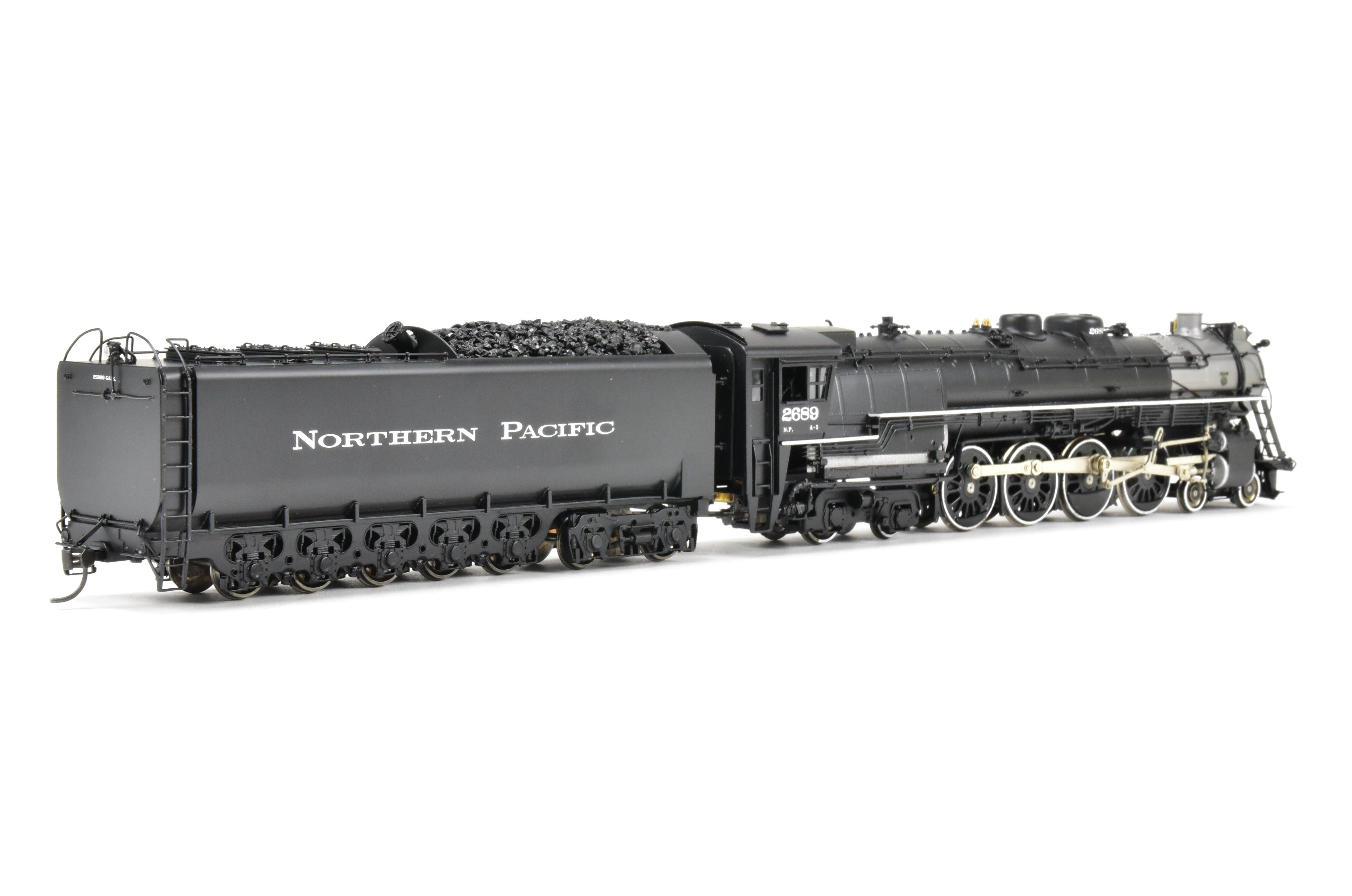 HO Scale Brass Northern Pacific A-5 4-8-4 FP #2689 Black Model with QSI DCC & Sound
