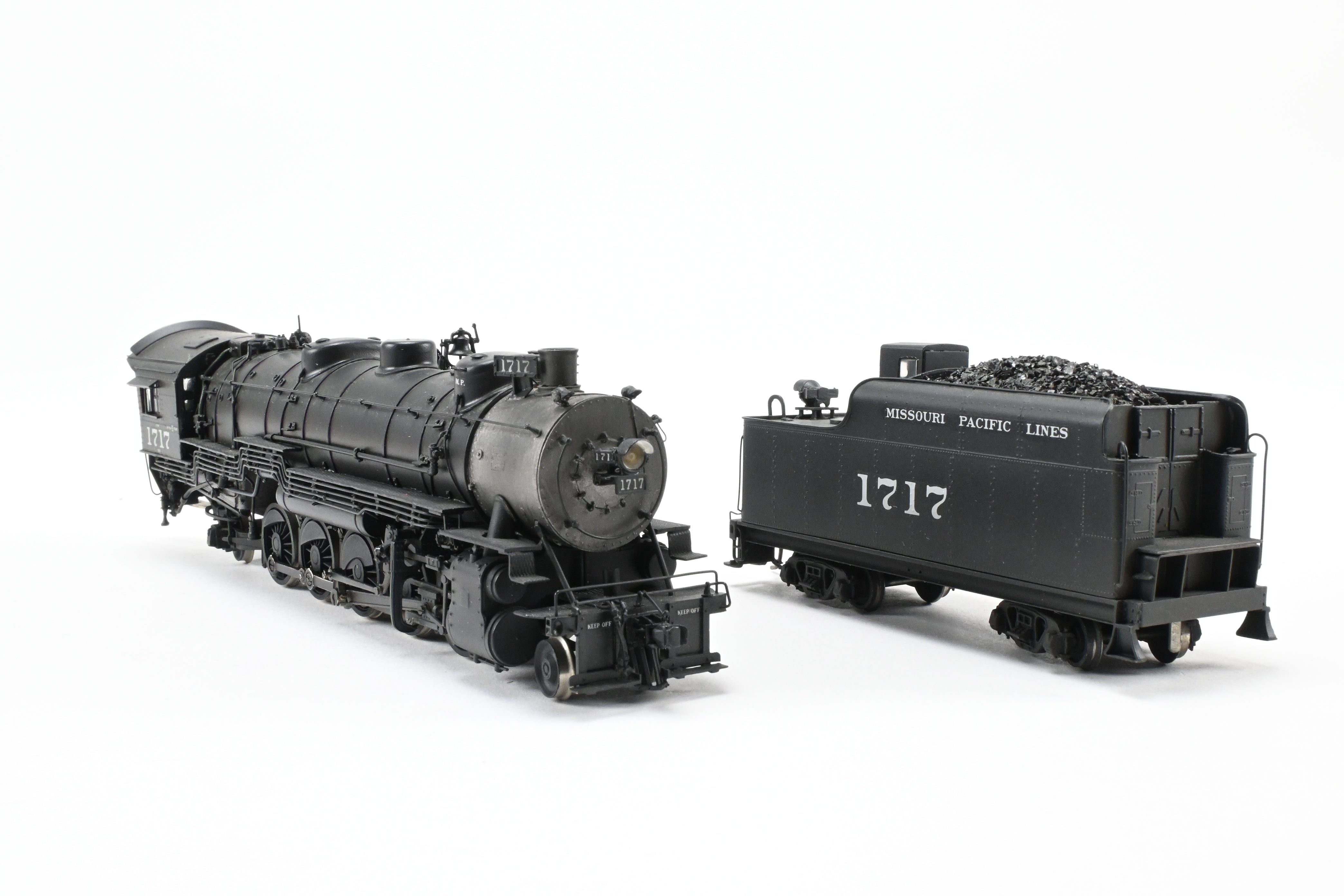 HO Scale Brass Sunset Model Missouri Pacific 2-10-2 Steam Locomotive with Custom Modifications to MP #1717, Professionally Painted by Don J. Worth and Modified by Renowned Author and Modeler Joe G. Collias