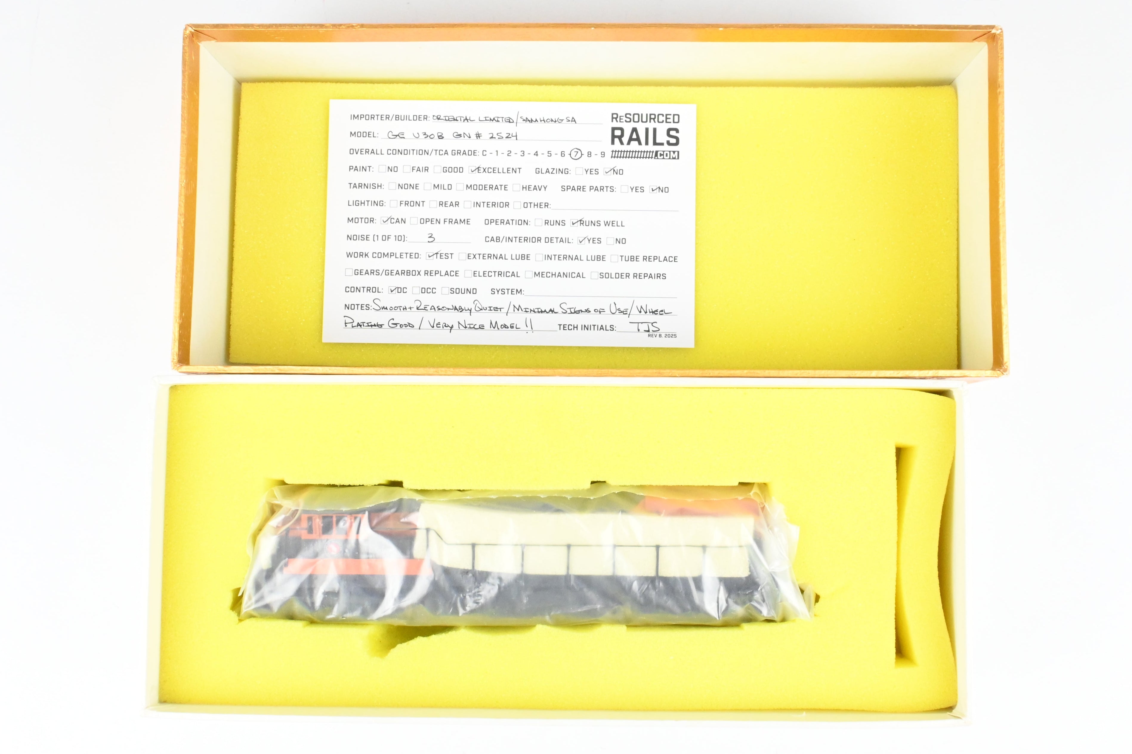 HO Brass Oriental Limited GN - Great Northern GE U-30B 3000HP Custom Painted Road Switcher #2524