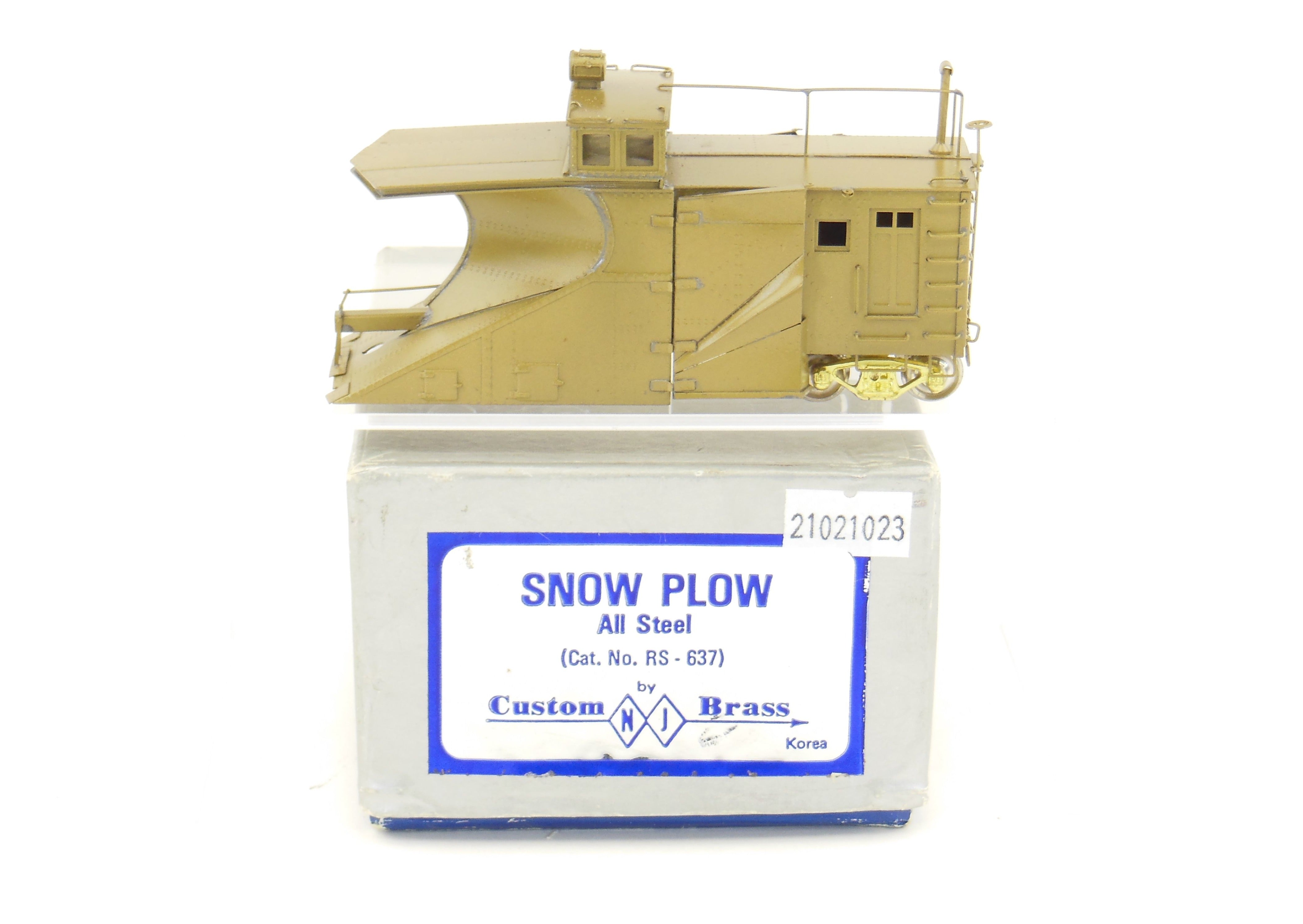 HO Scale Brass New Jersey Custom Brass Various Roads Maintenance of Way (MOW) All-Steel Snow Plow Model