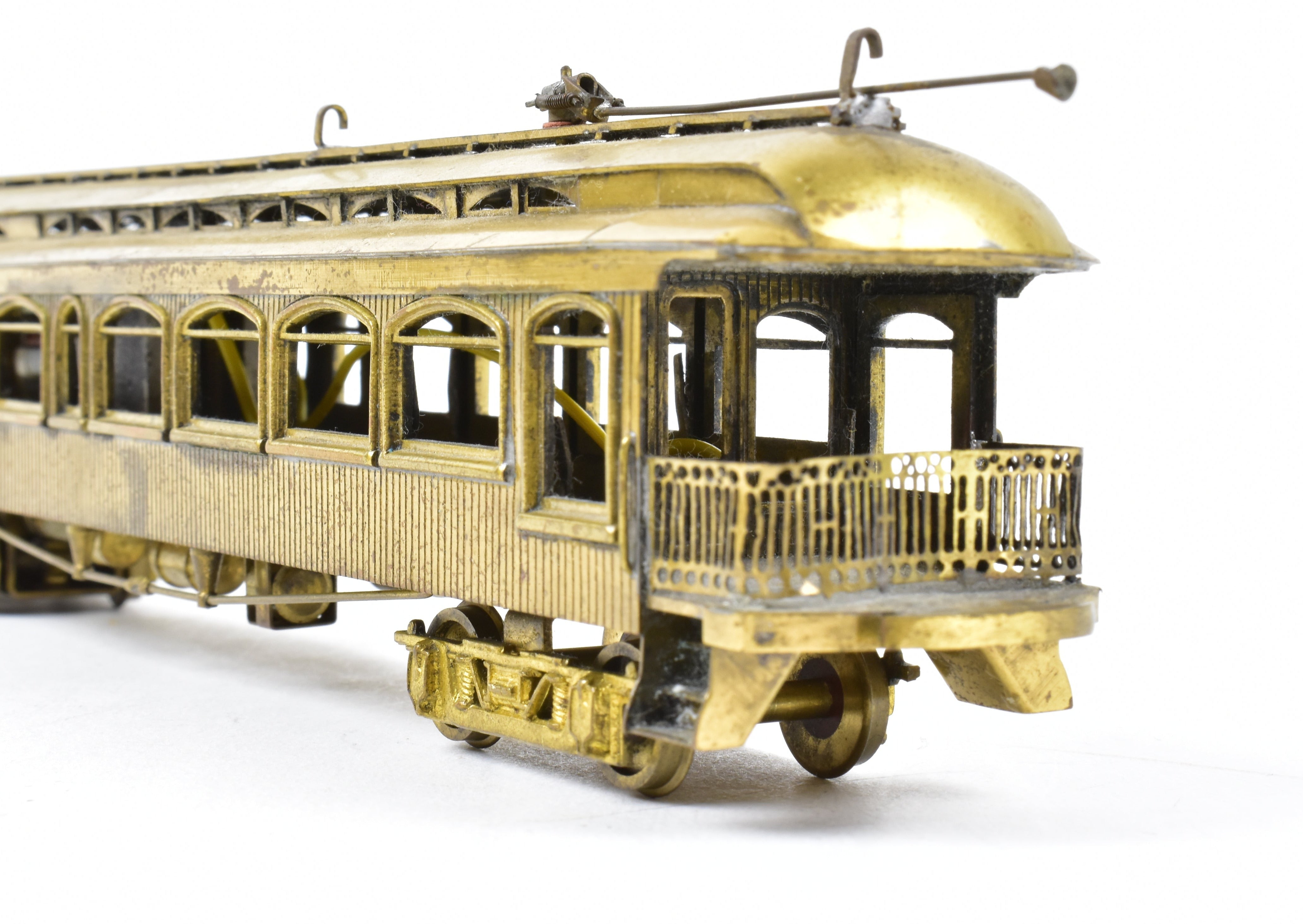HO Scale Brass Suydam Oregon Electric Railway Niles Wood Interurban Parlor Observation Model with Non - Original Box Having Moderate Shelf Wear