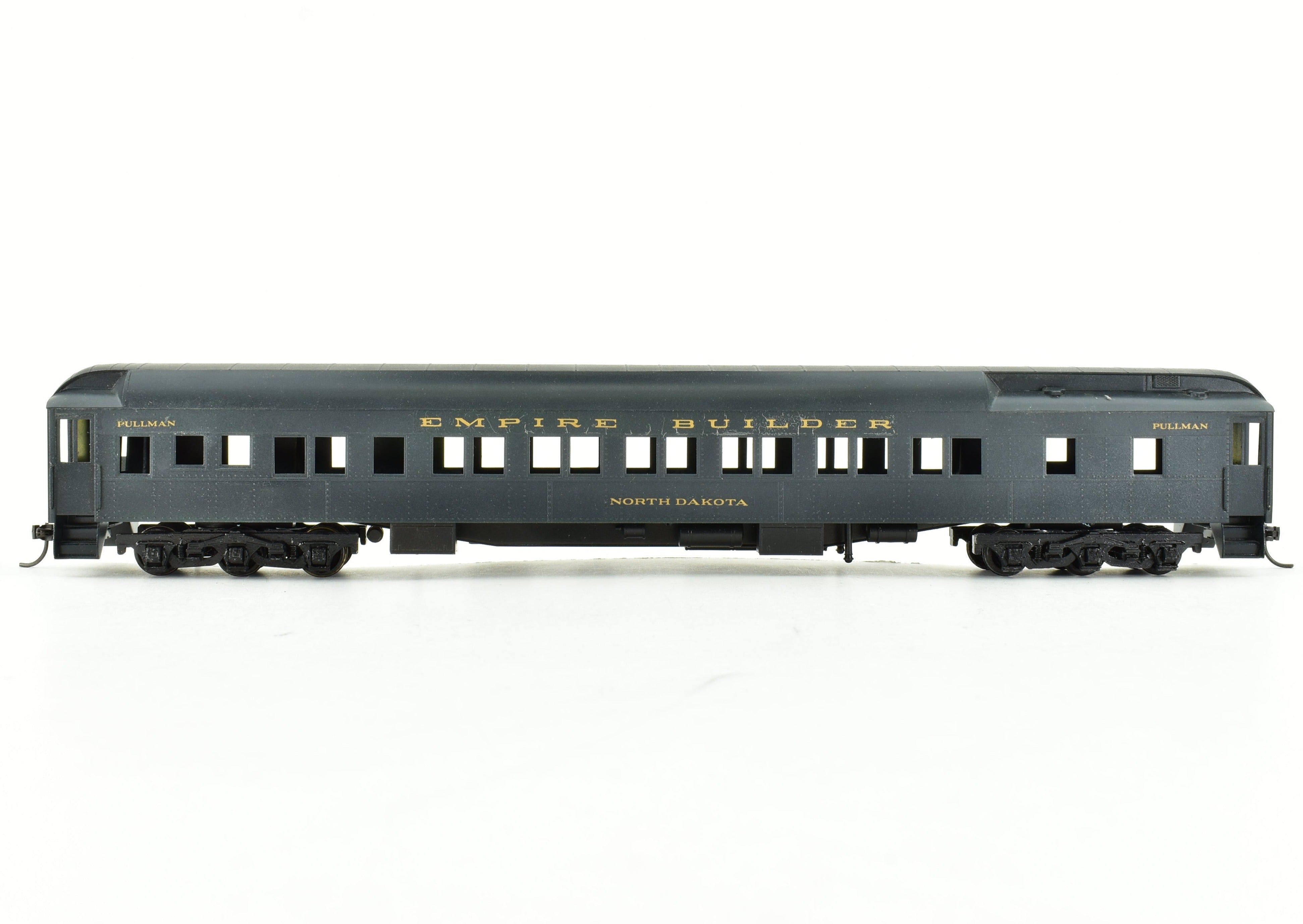 HO Scale Brass Lambert Great Northern Heavyweight 12-1 Sleeping Car CP with Central Valley Trucks for Model Trains