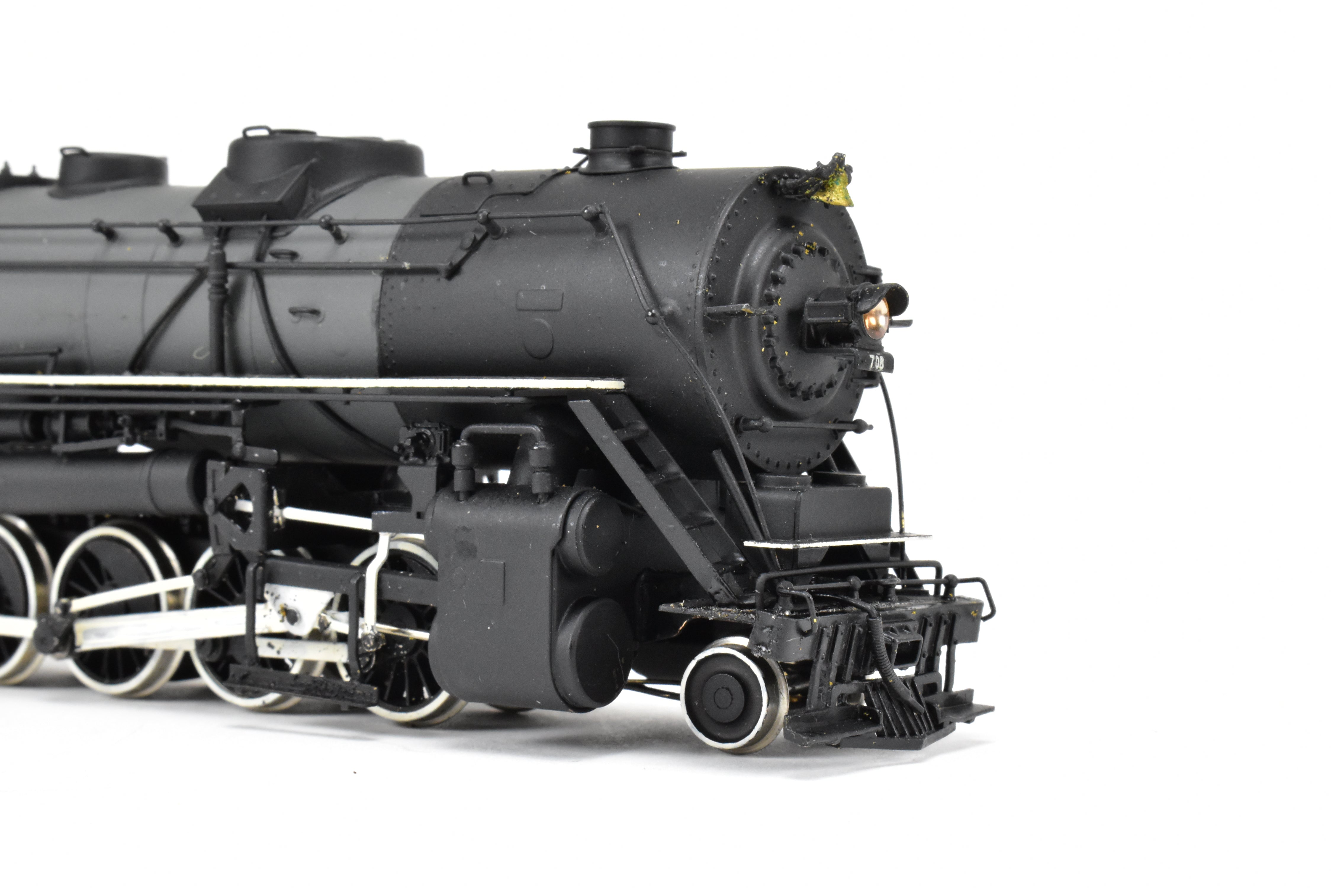 HO Brass Nickel - Plated DM&IR E - 4 Class 2 - 10 - 4 Texas Type Custom Painted Locomotive No. 708