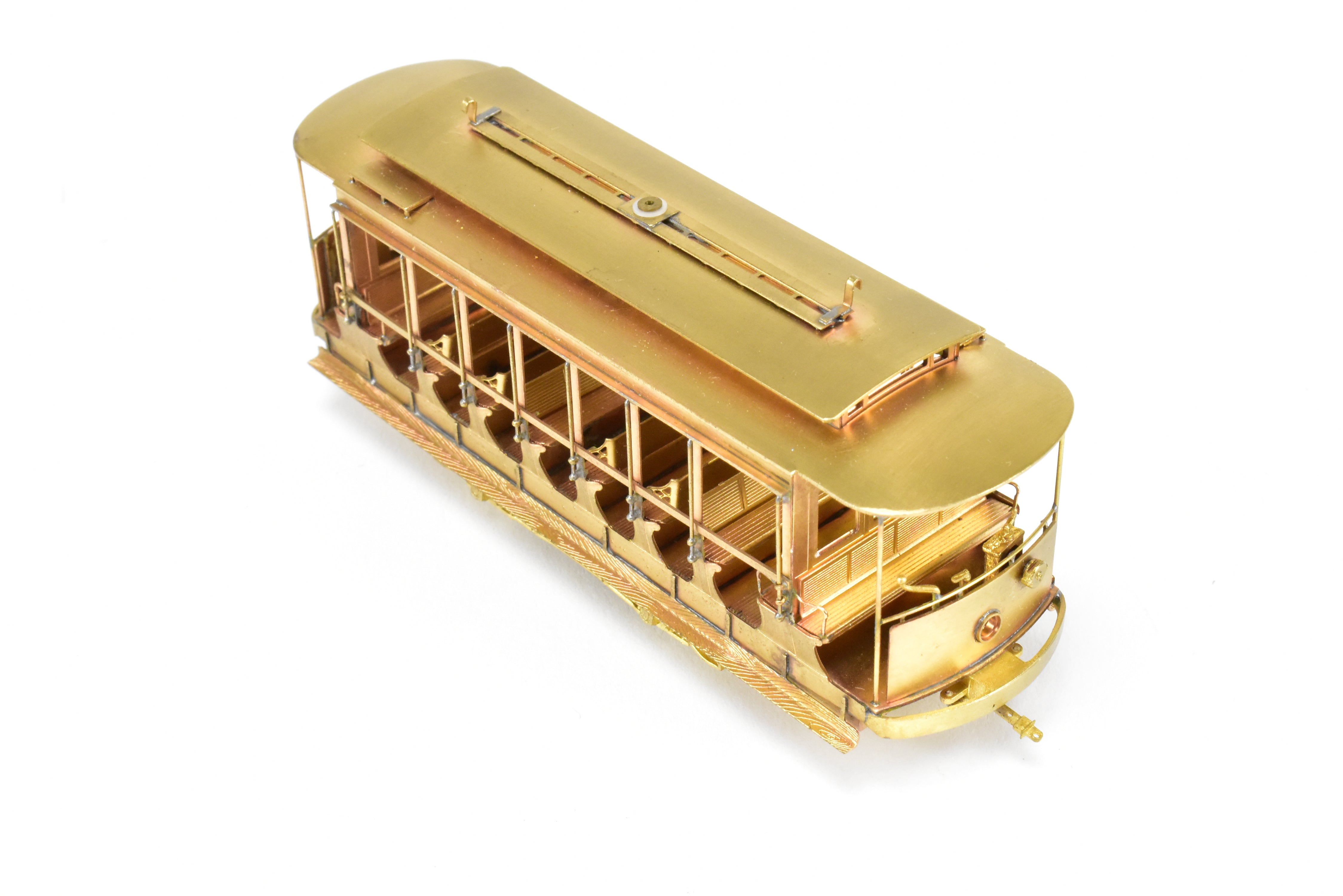 HO Scale Brass MTS Imports Various Roads Brill 10 Bench Open Trolley Model for Model Train Enthusiasts