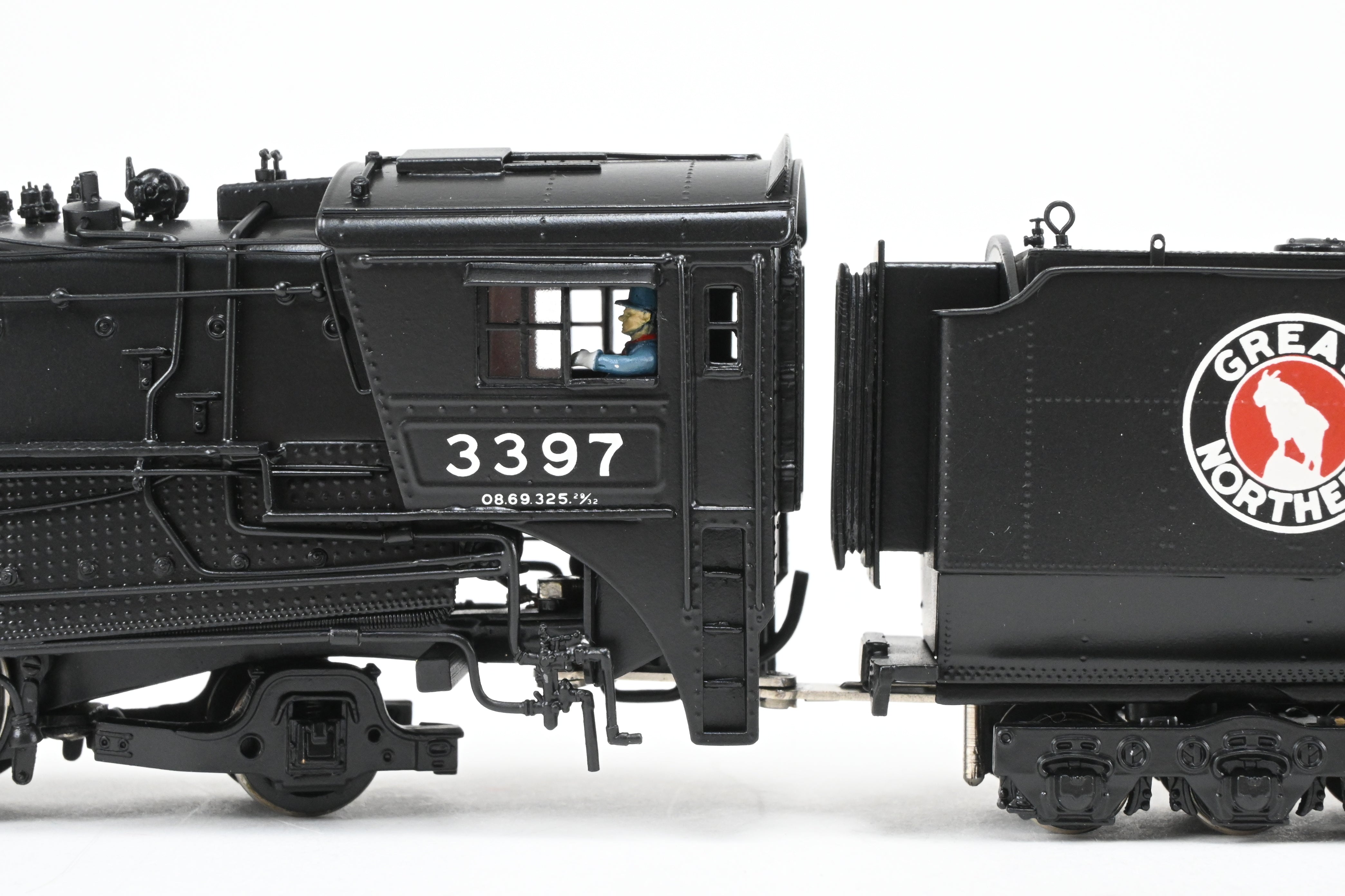 HO Scale Brass Model Train - Great Northern 2-8-2 Class O-8 Closed Cab, Professionally Painted by Jeff Lemke Trains, Inc., Sunset Models Imported